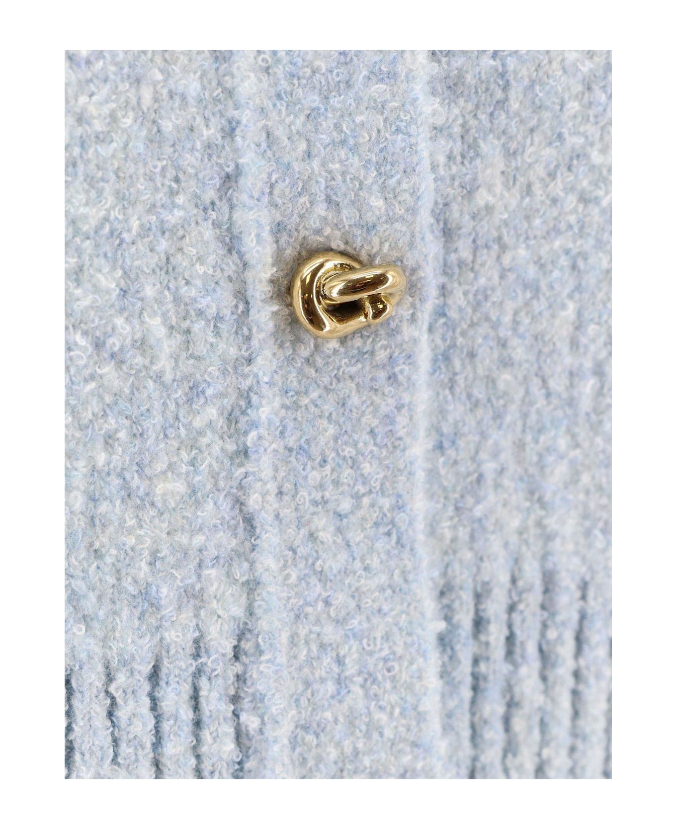 Bottega Veneta Wool Bouclé Cardigan - Blue