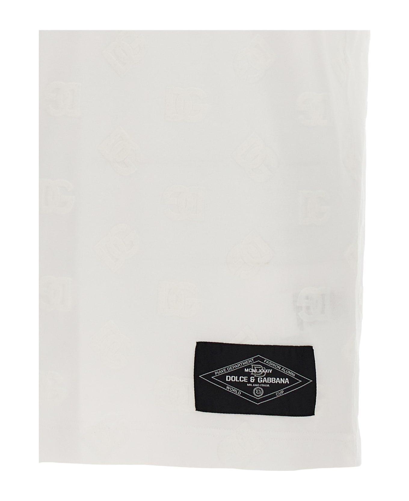 Dolce 
Gabbana Logo Patch Crewneck T-shirt - White