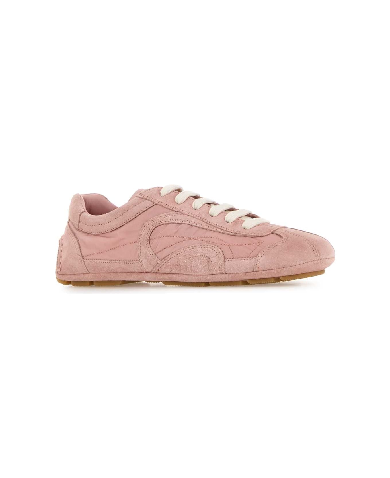 Prada Pink Suede And Re-nylon Montecarlo Re-edition 2005 Sneakers - PESCO
