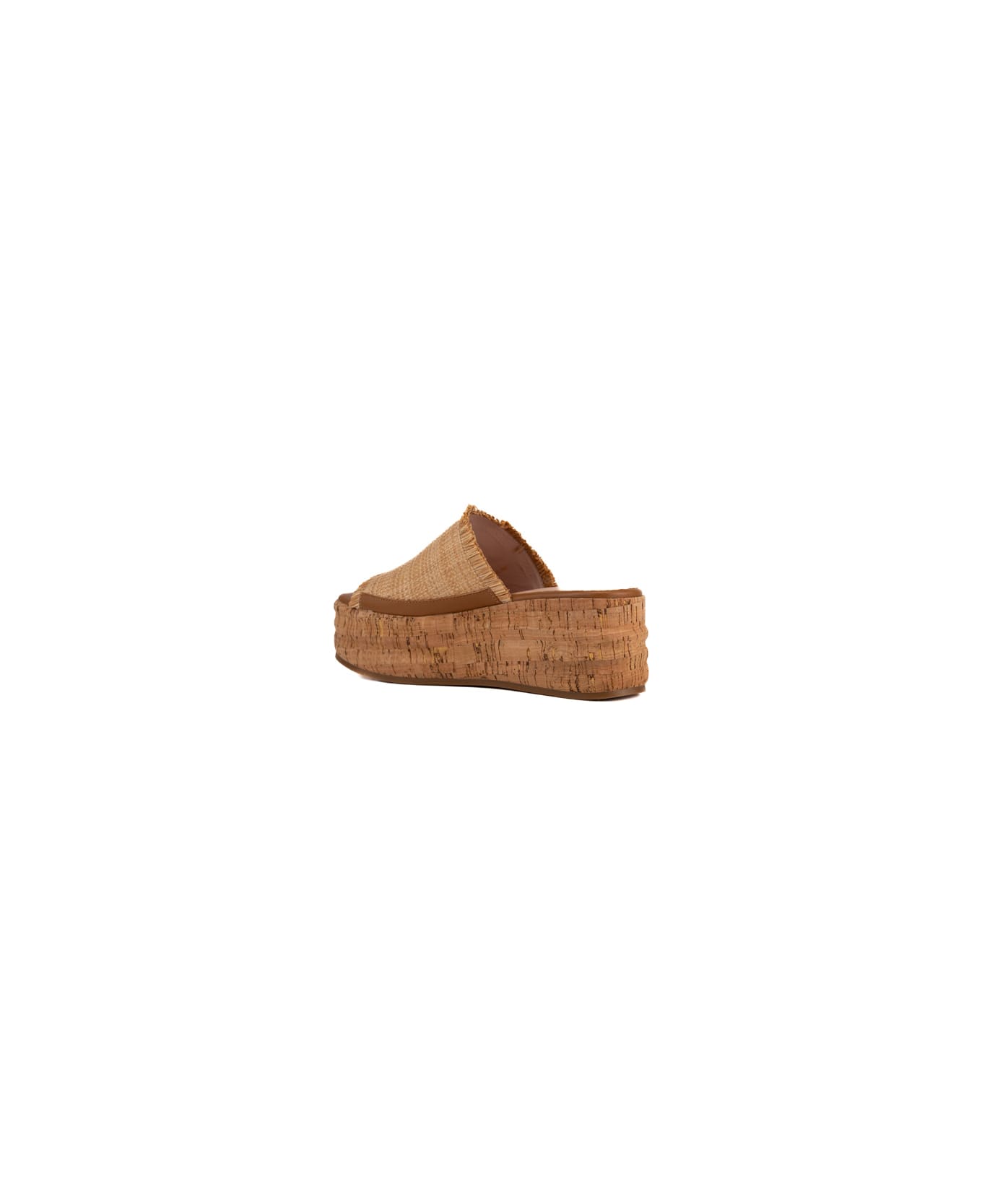 Coccinelle Raffia And Cork Wedges - Natural/cuir
