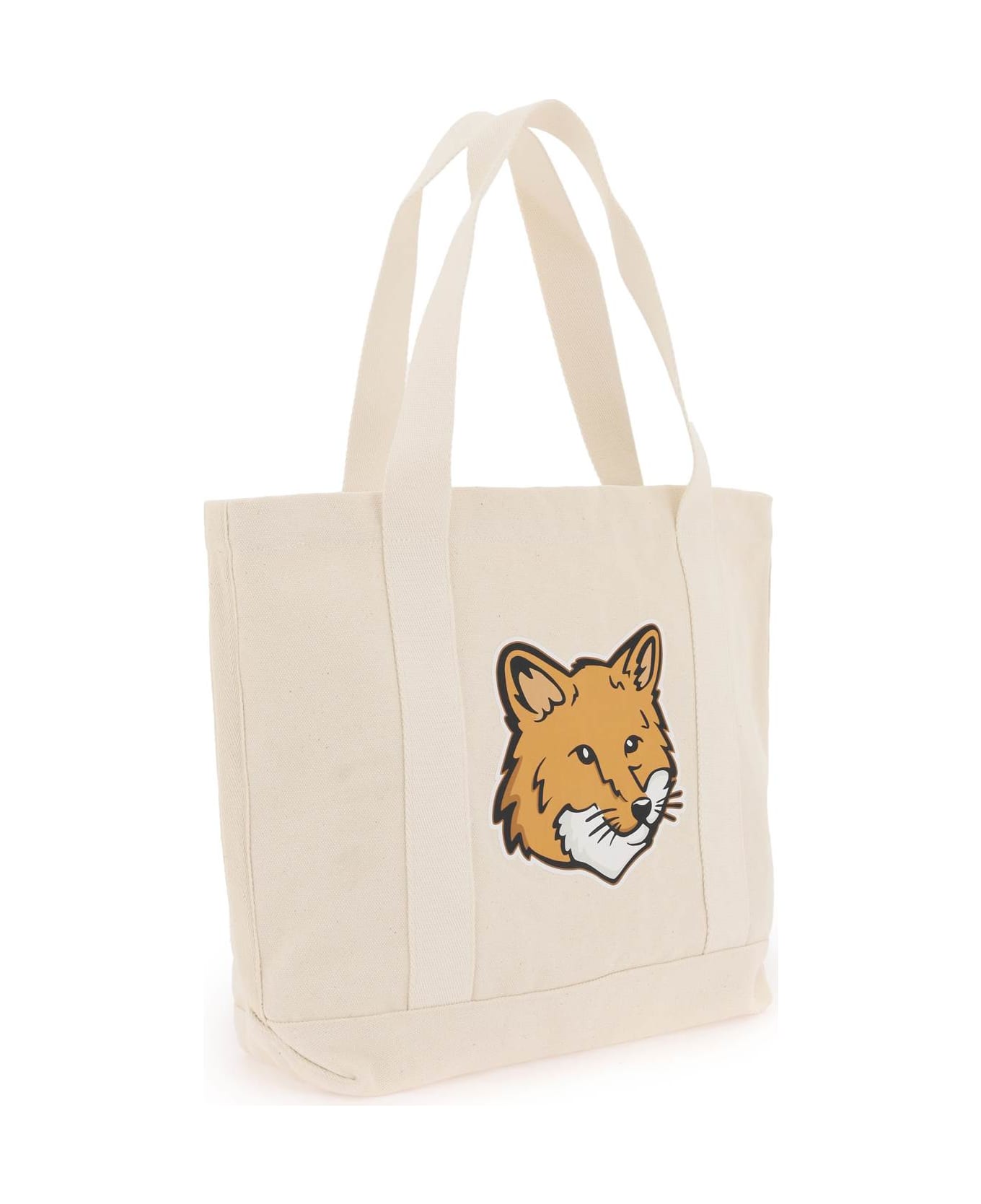 Maison Kitsuné Fox Head Tote Bag - ECRU