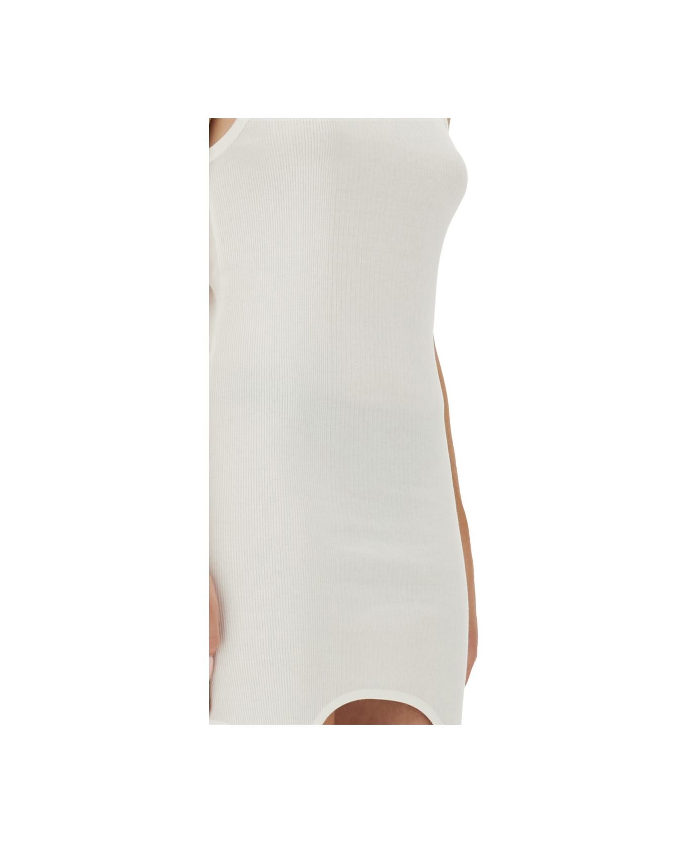 Jean Paul Gaultier Dress With Garter Detail - WHITE