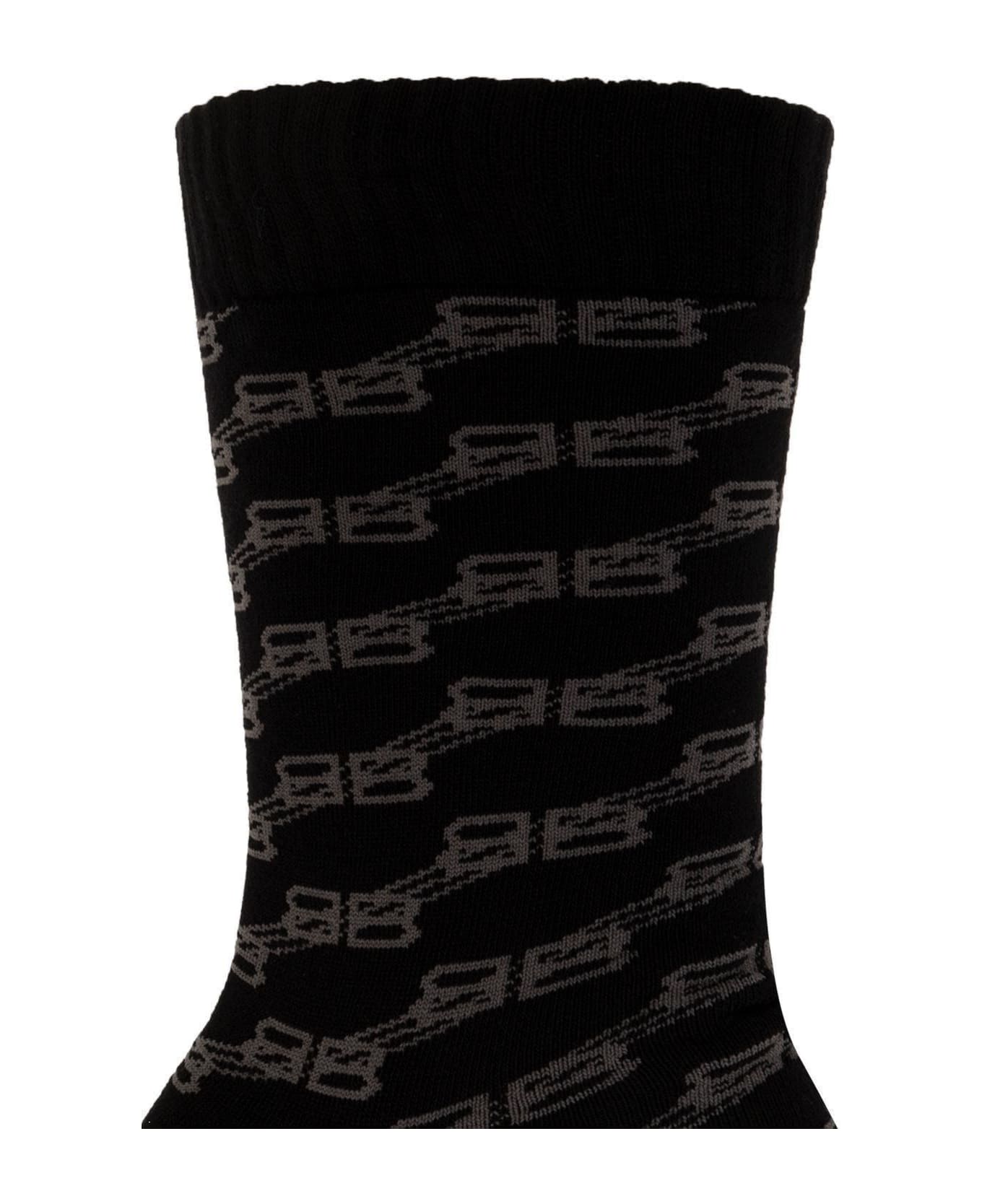 Balenciaga Logo Monogram Socks - Black 靴下