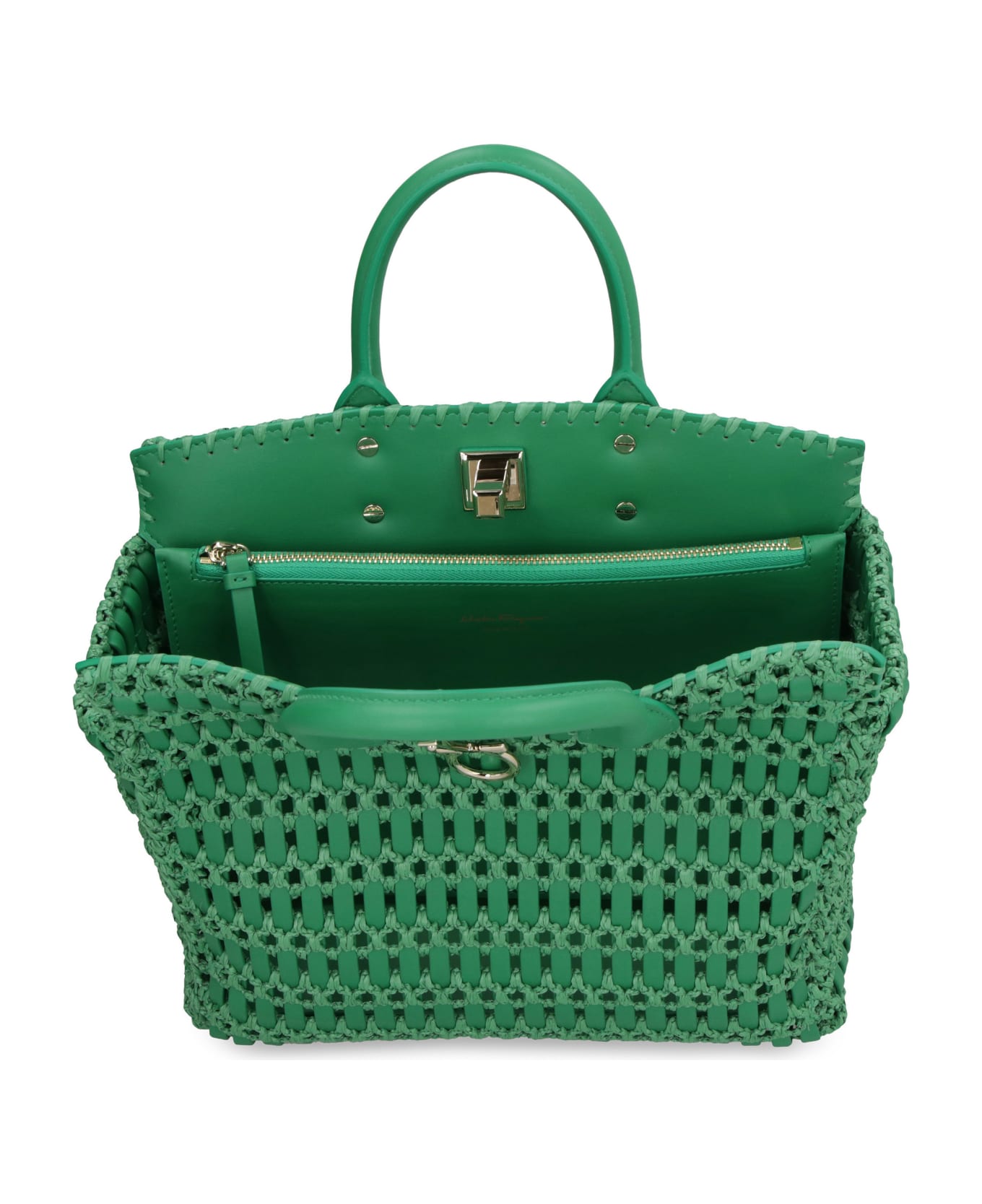 Ferragamo The Studio Box Handbag - green