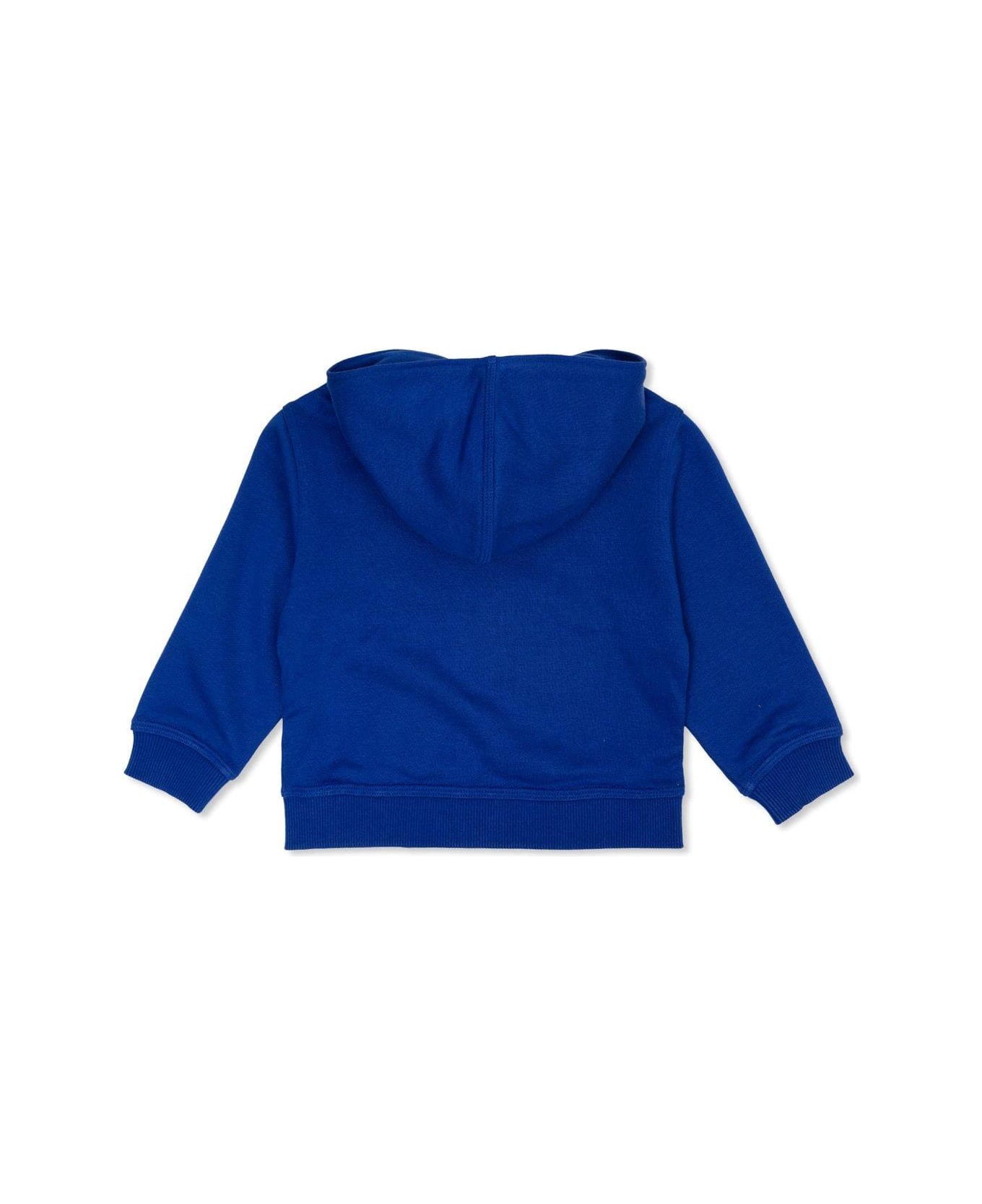 Burberry Ekd Zip Hoodie - BLUE