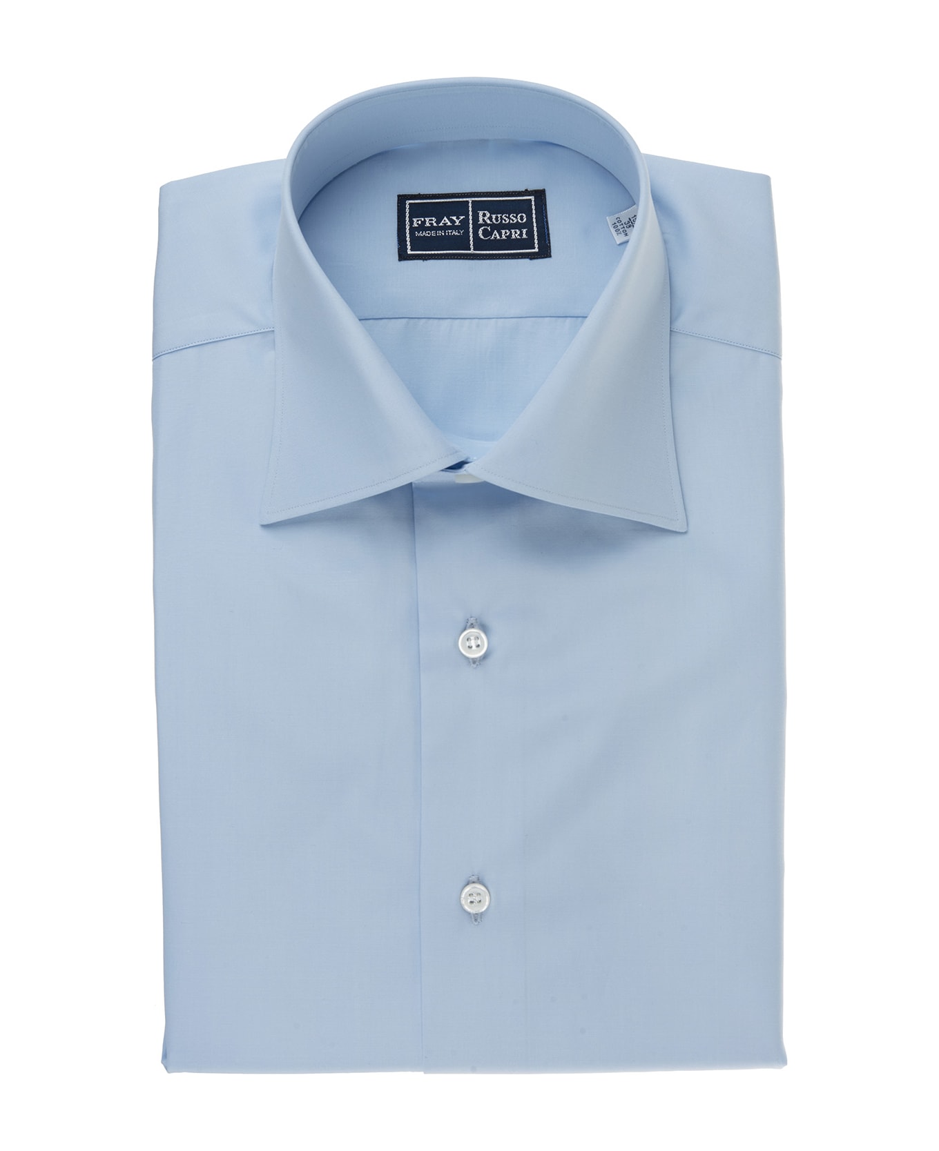 Fray Regular Fit Shirt In Light Blue Popeline - Blue