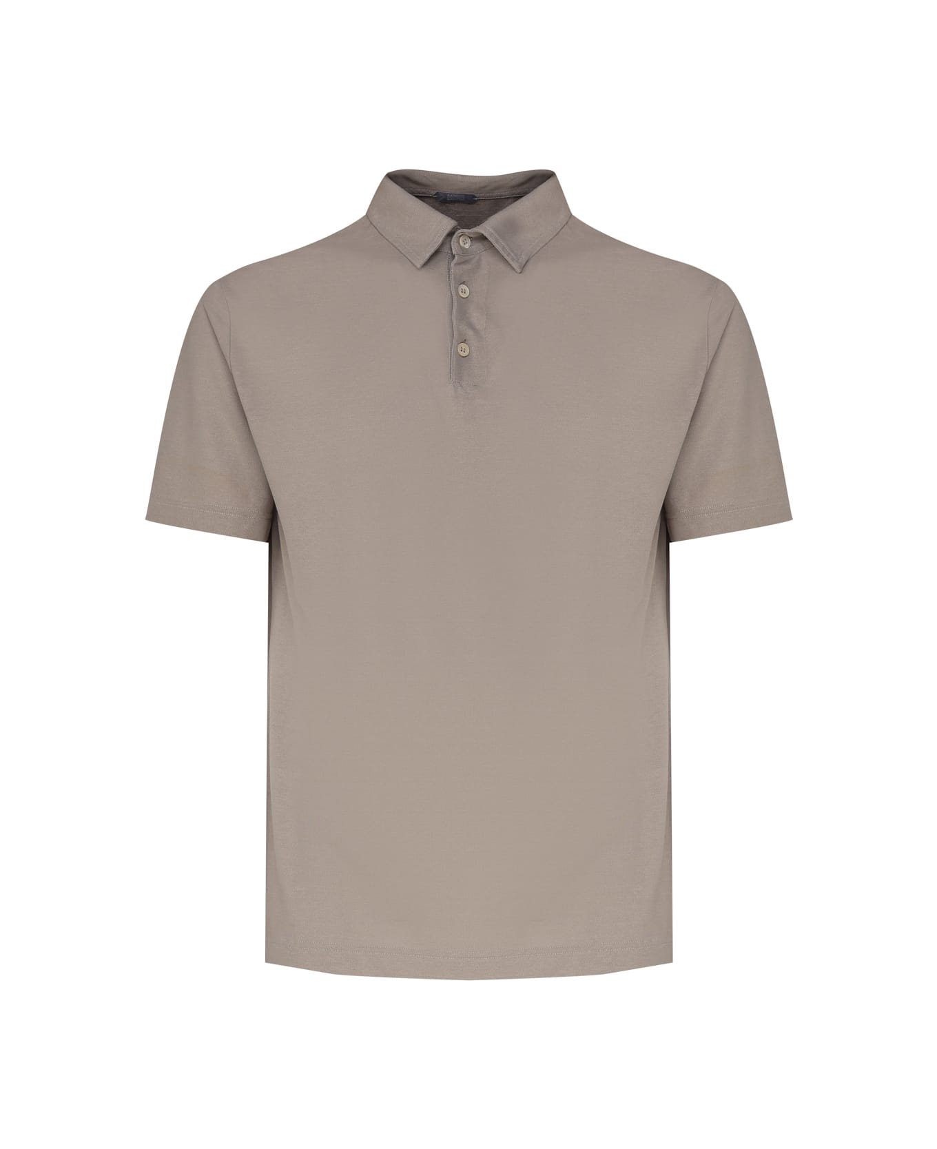 Zanone Cotton Polo T-shirt - Beige