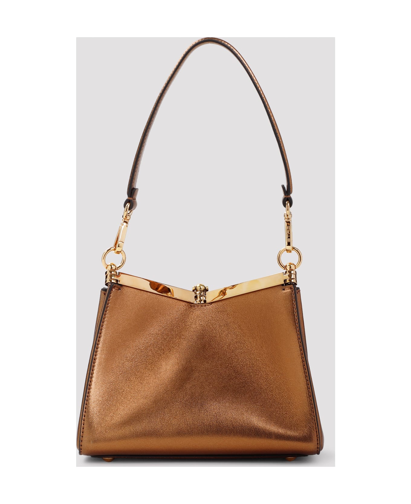 Etro Small Vela Leather Bag - Bronzo