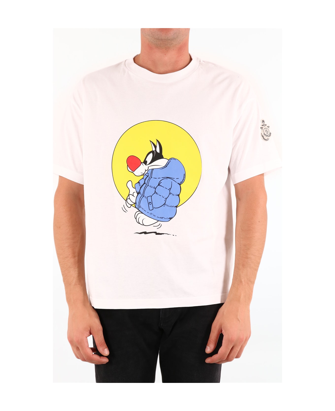 Moncler T-shirt Sylvester Cat Print White - White