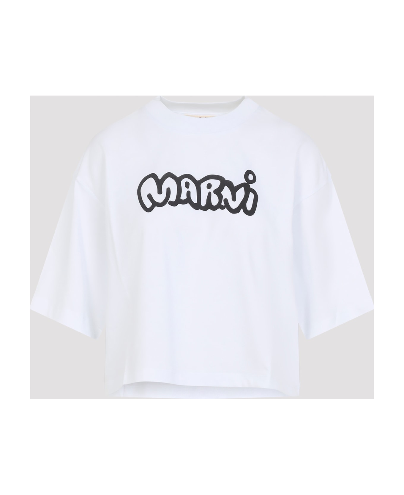 Marni Boxy Crop T-shirt - Lily White