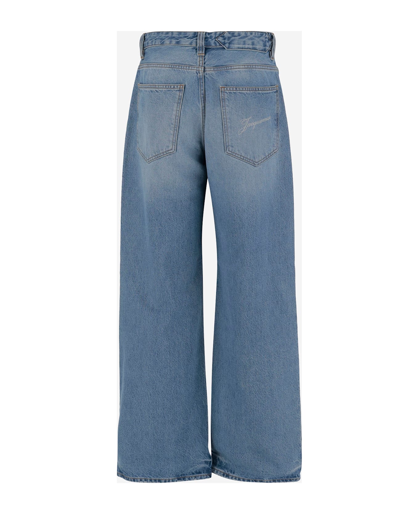 Jacquemus Cotton Denim Jeans - DENIM BLU