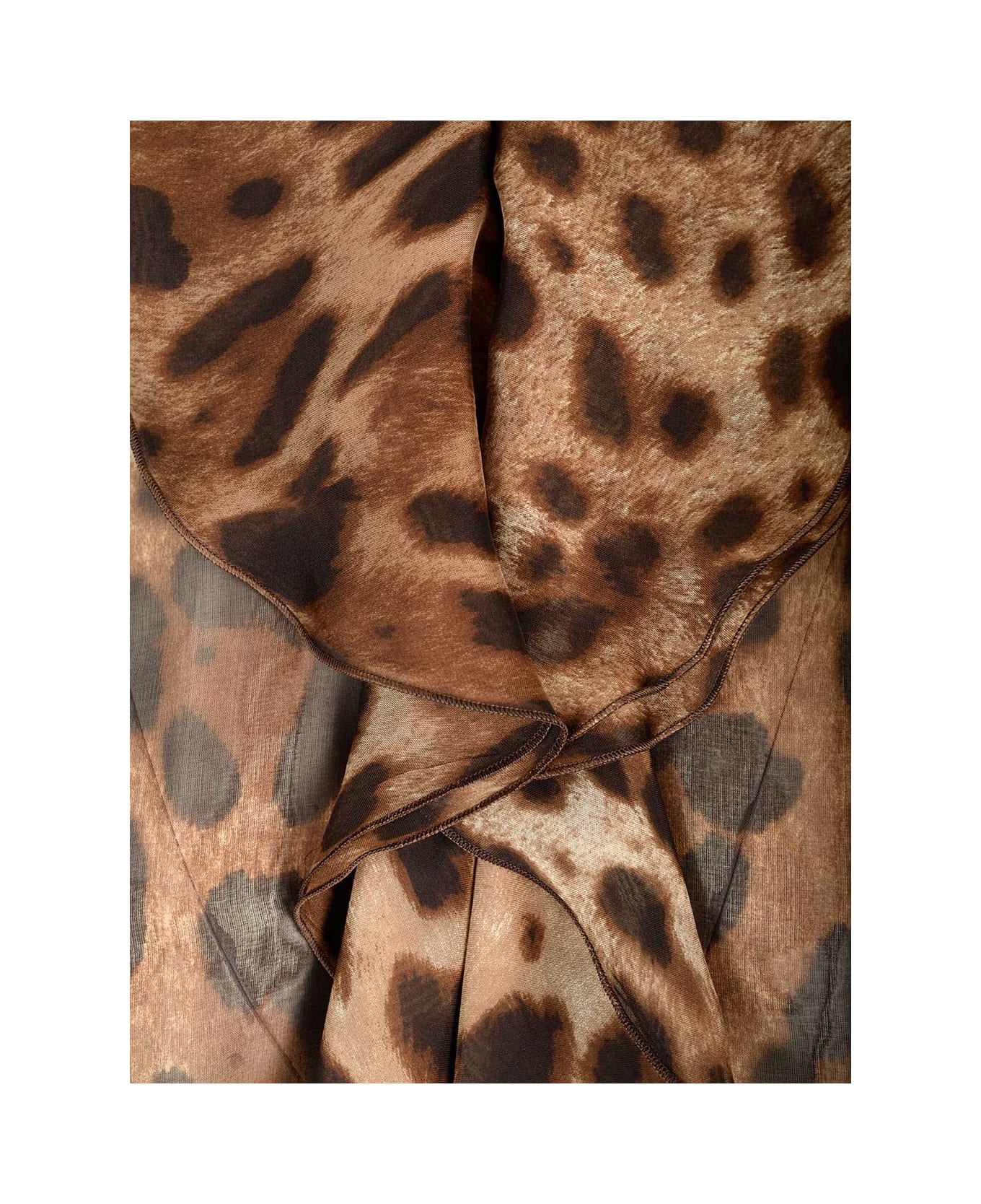 Dolce & Gabbana Animal Print Silk Blouse - Print