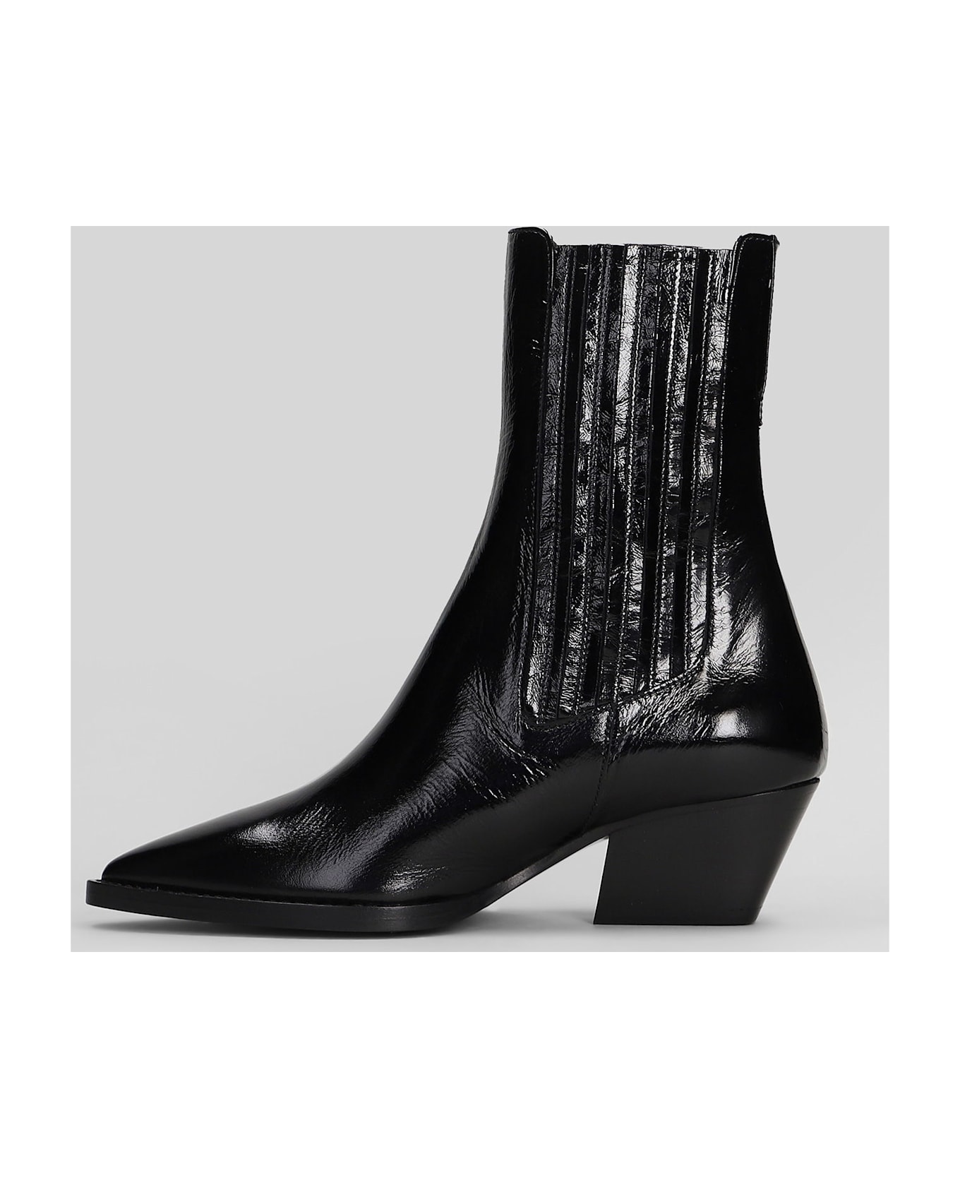 IRO Mazola High Heels Ankle Boots In Black Leather - black