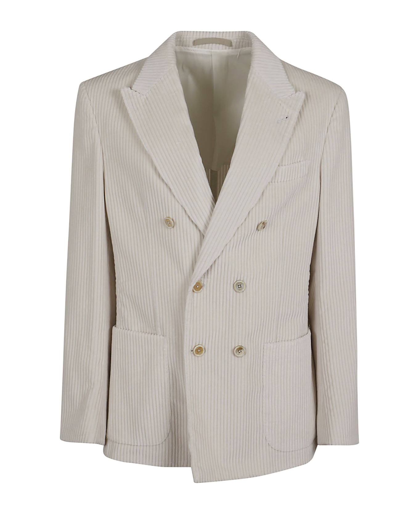 Eleventy Double Breasted Blazer - Sand