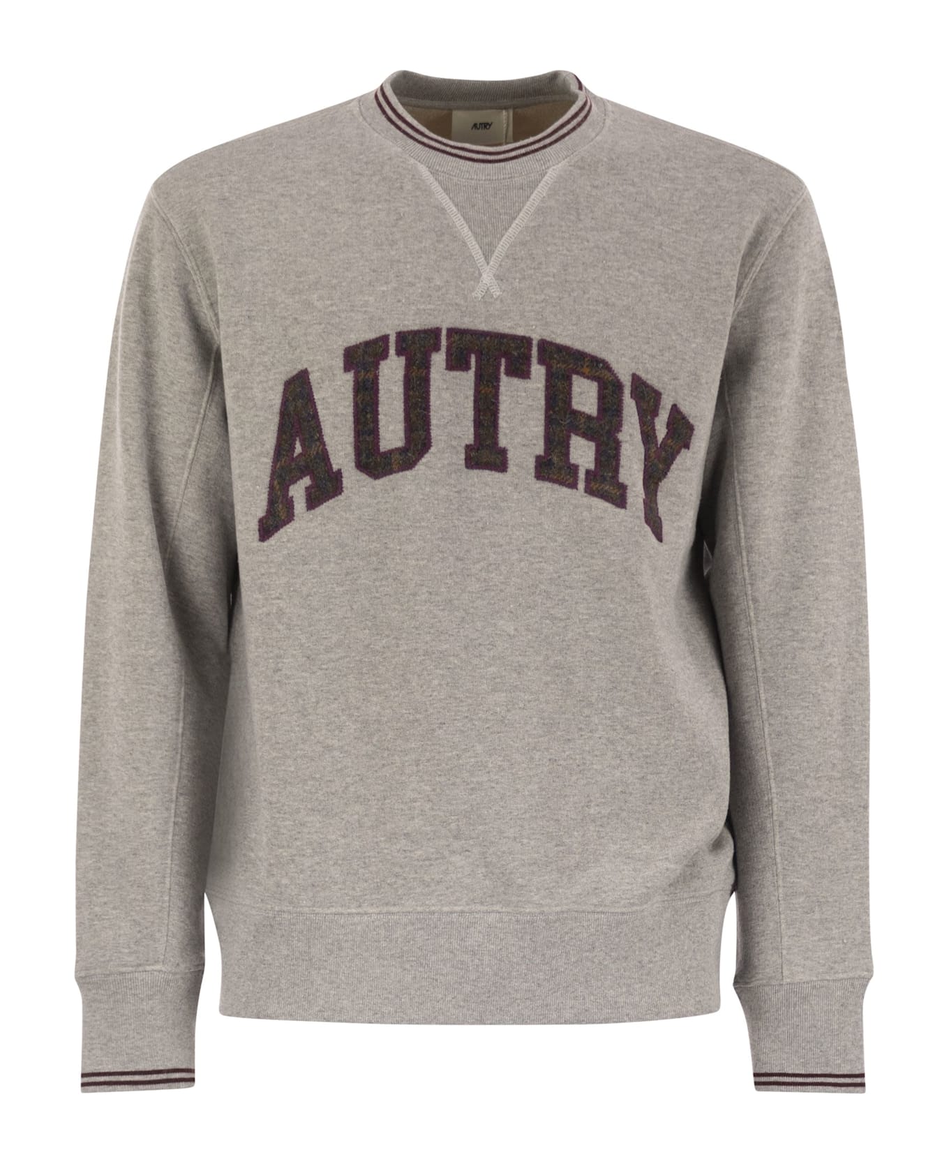 Autry Crew-neck Sweatshirt With Logo - Grey