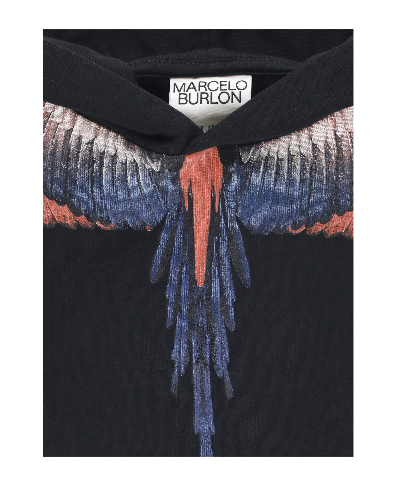 Marcelo Burlon Hoodie With Print - Black ニットウェア＆スウェットシャツ
