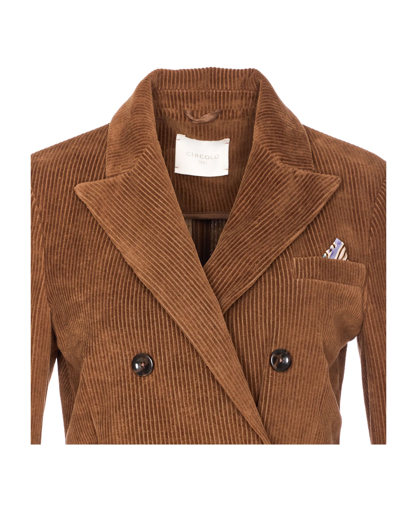 Circolo 1901 Double Breasted Jacket - Brown