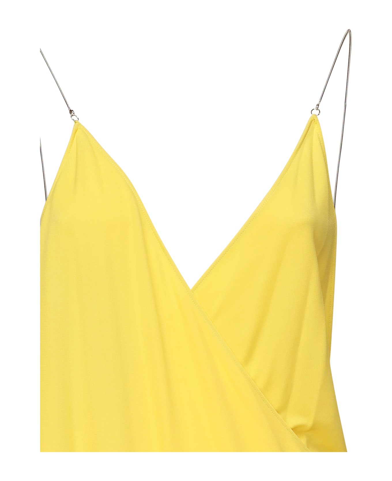 Alaia Asymmetrical Jersey Undershirt - JAUNE ACIDULE