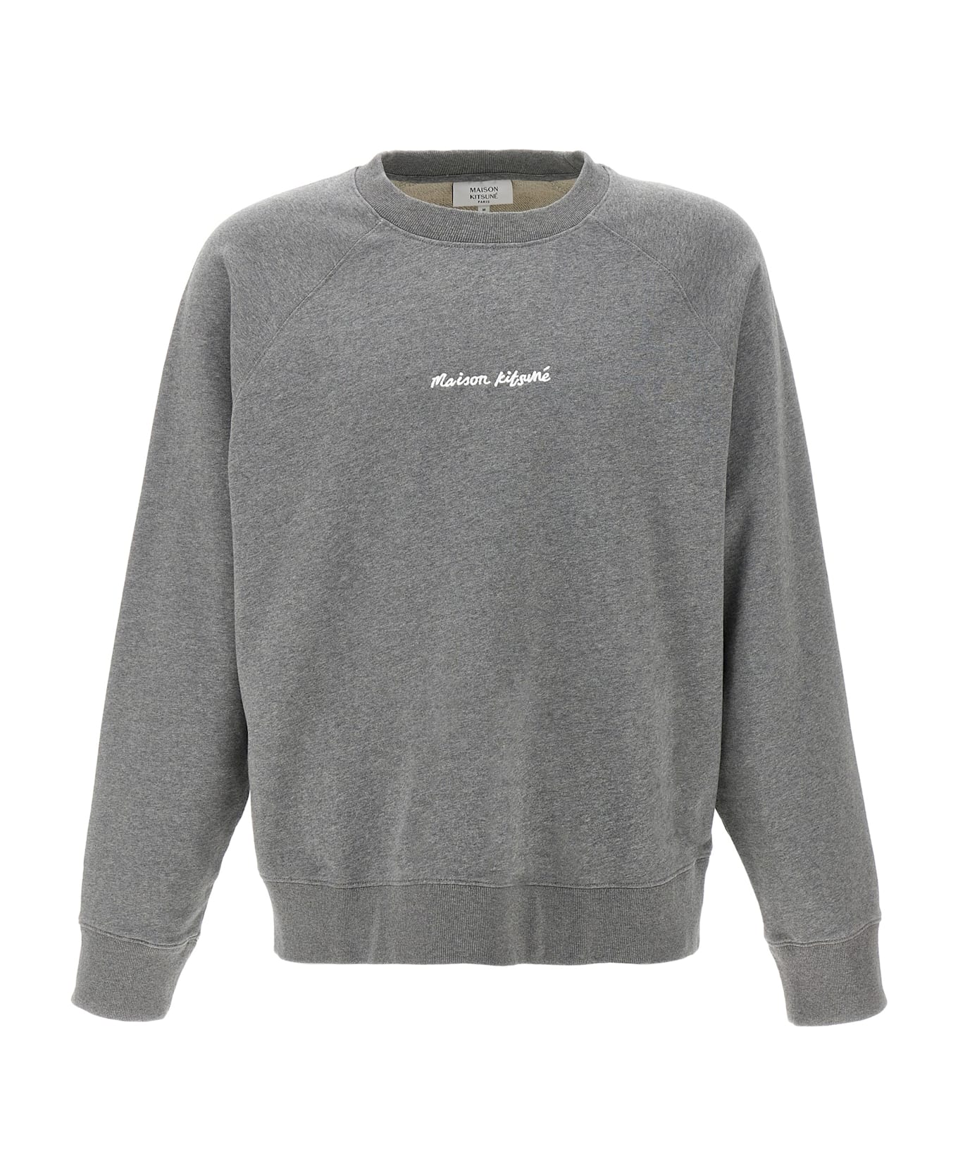 Maison Kitsuné Logo Embroidery Sweatshirt - Gray