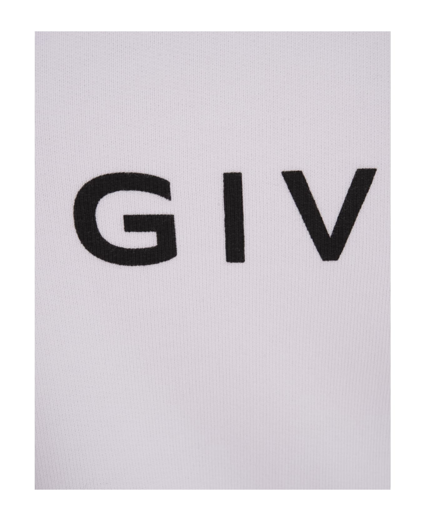 Givenchy Archetype Slim Sweatshirt In White Gauzed Fabric