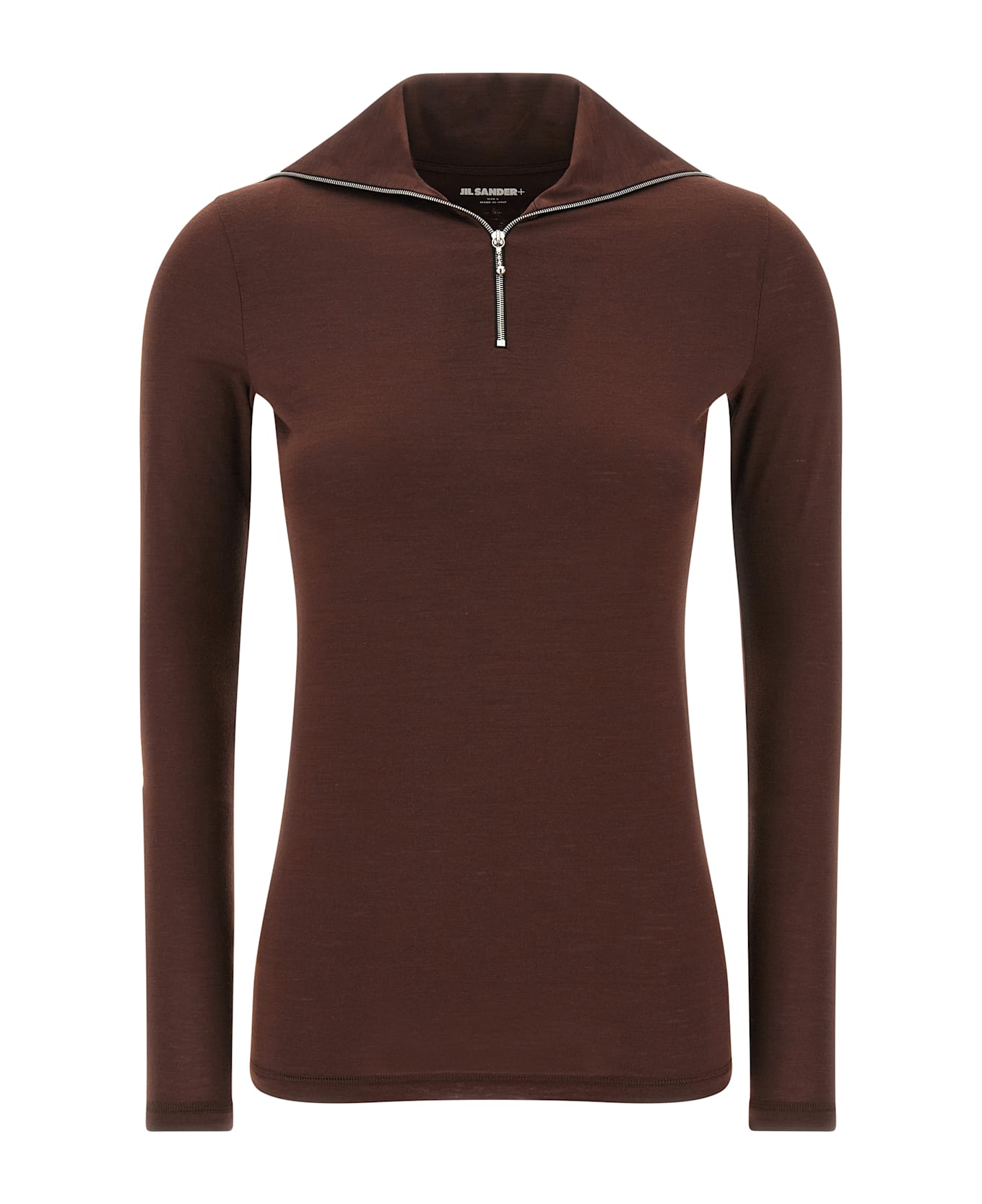 Jil Sander Half-zip T-shirt - Bordeaux