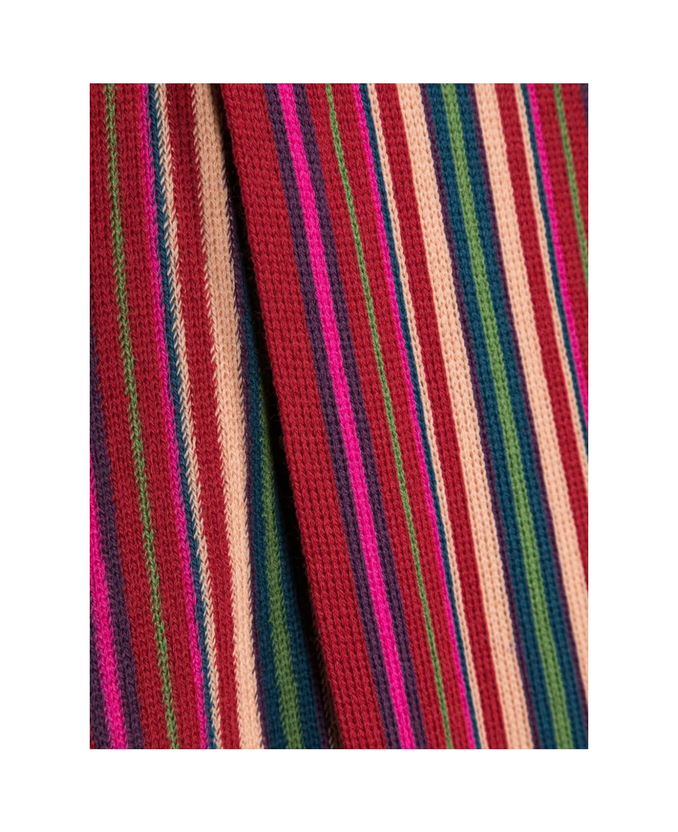 PS by Paul Smith Men Scarf Spectrum Stripes - Burgundy Borde