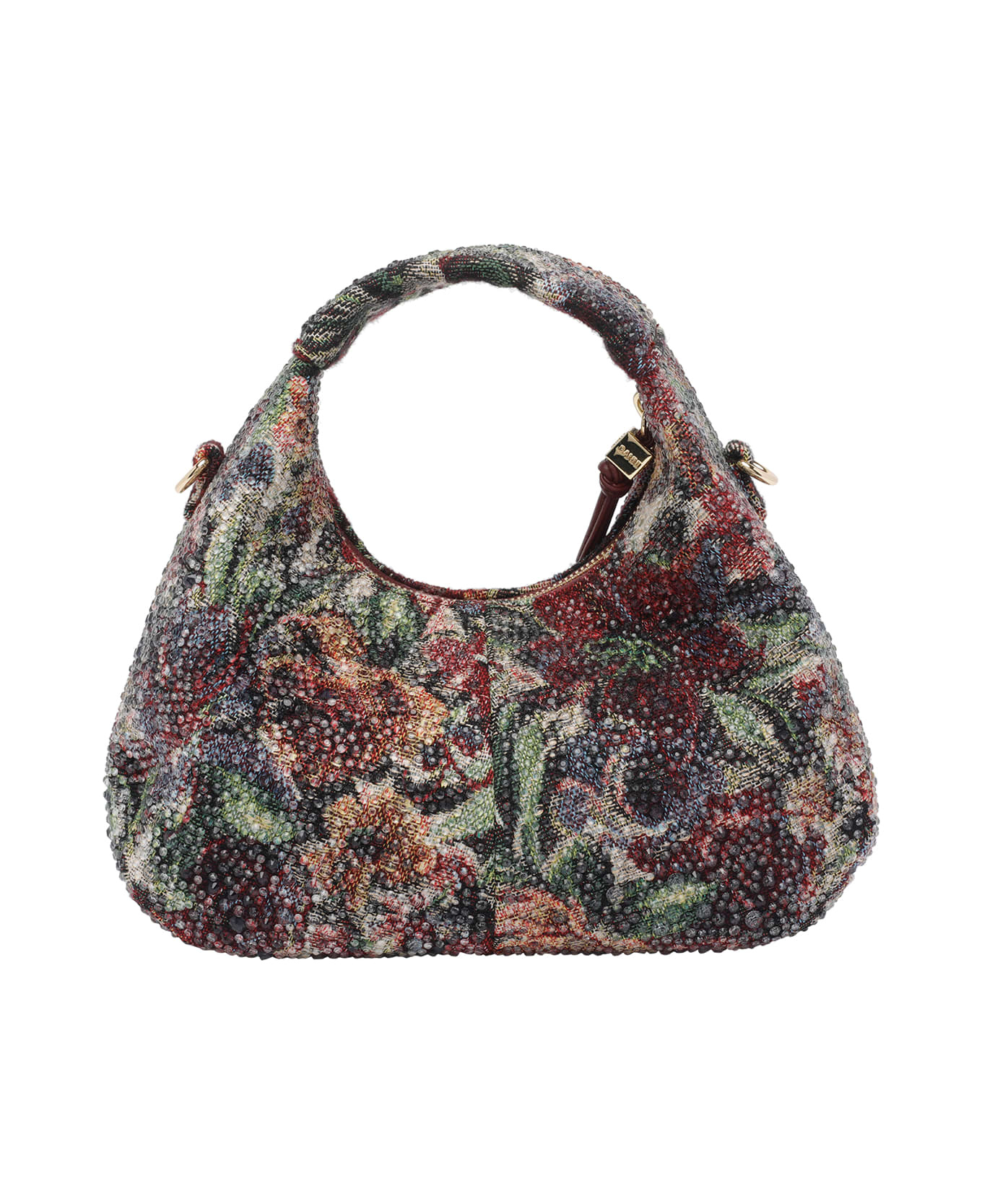 Ganni Mini Tapestry Strass Hobo Bag - MultiColour