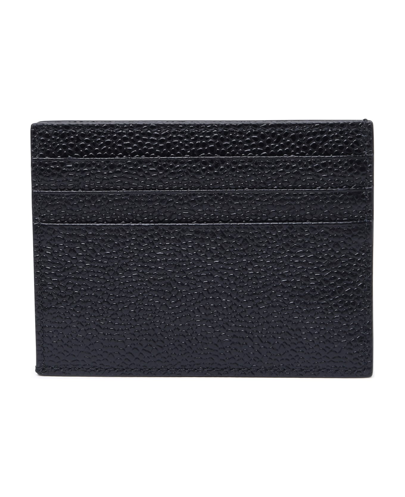 Thom Browne Black Leather Card Holder - Black