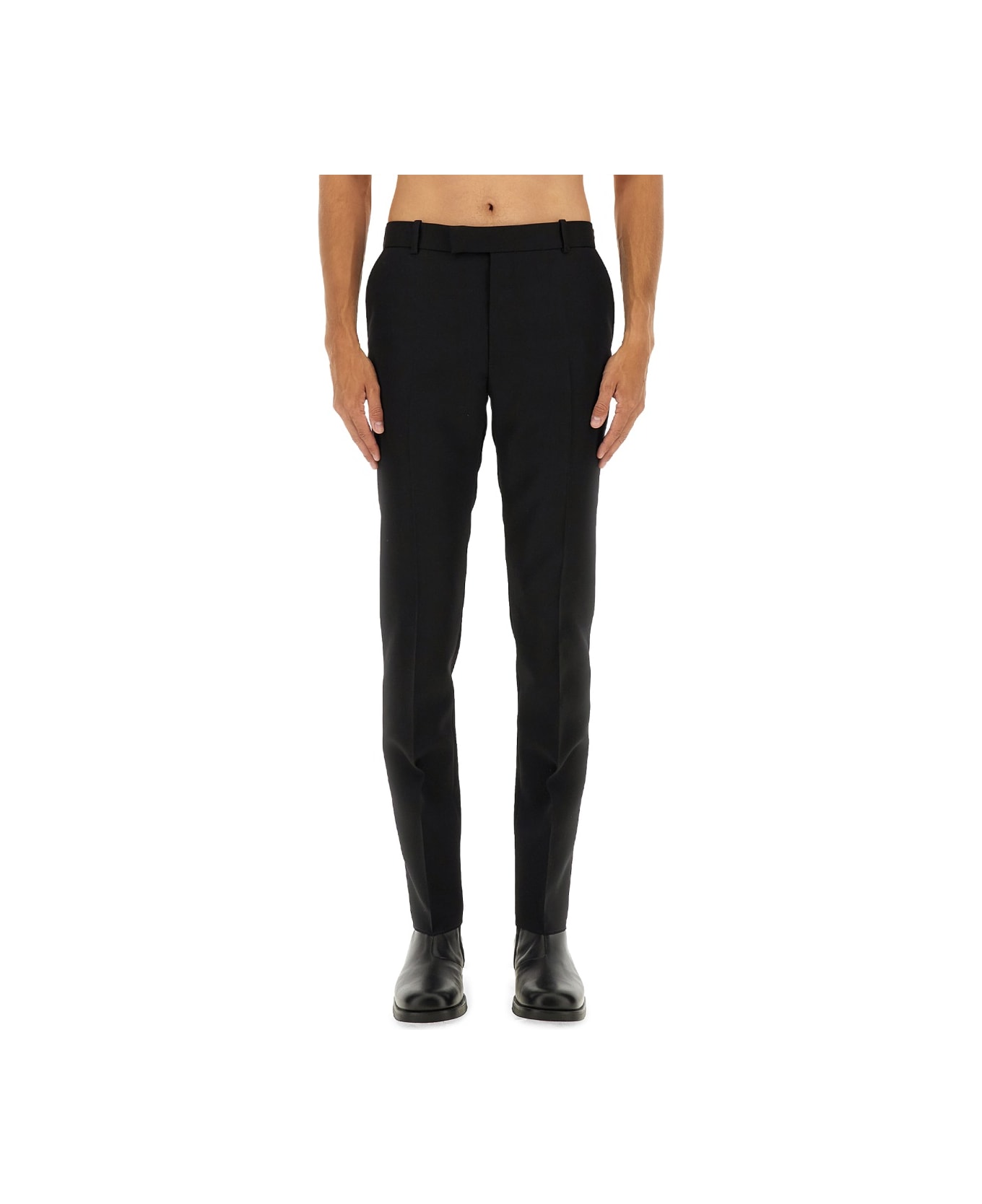 Alexander McQueen Wool Pants - BLACK