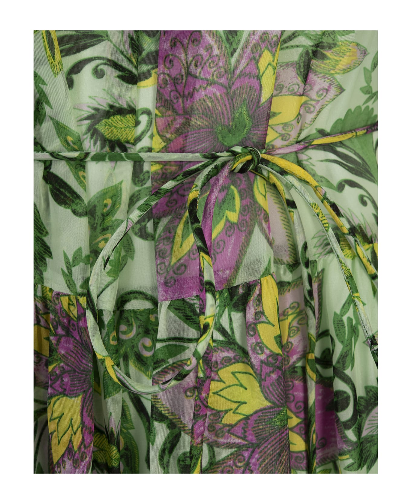 Diane Von Furstenberg Modena Dress In Garden Paisley Mint - Green