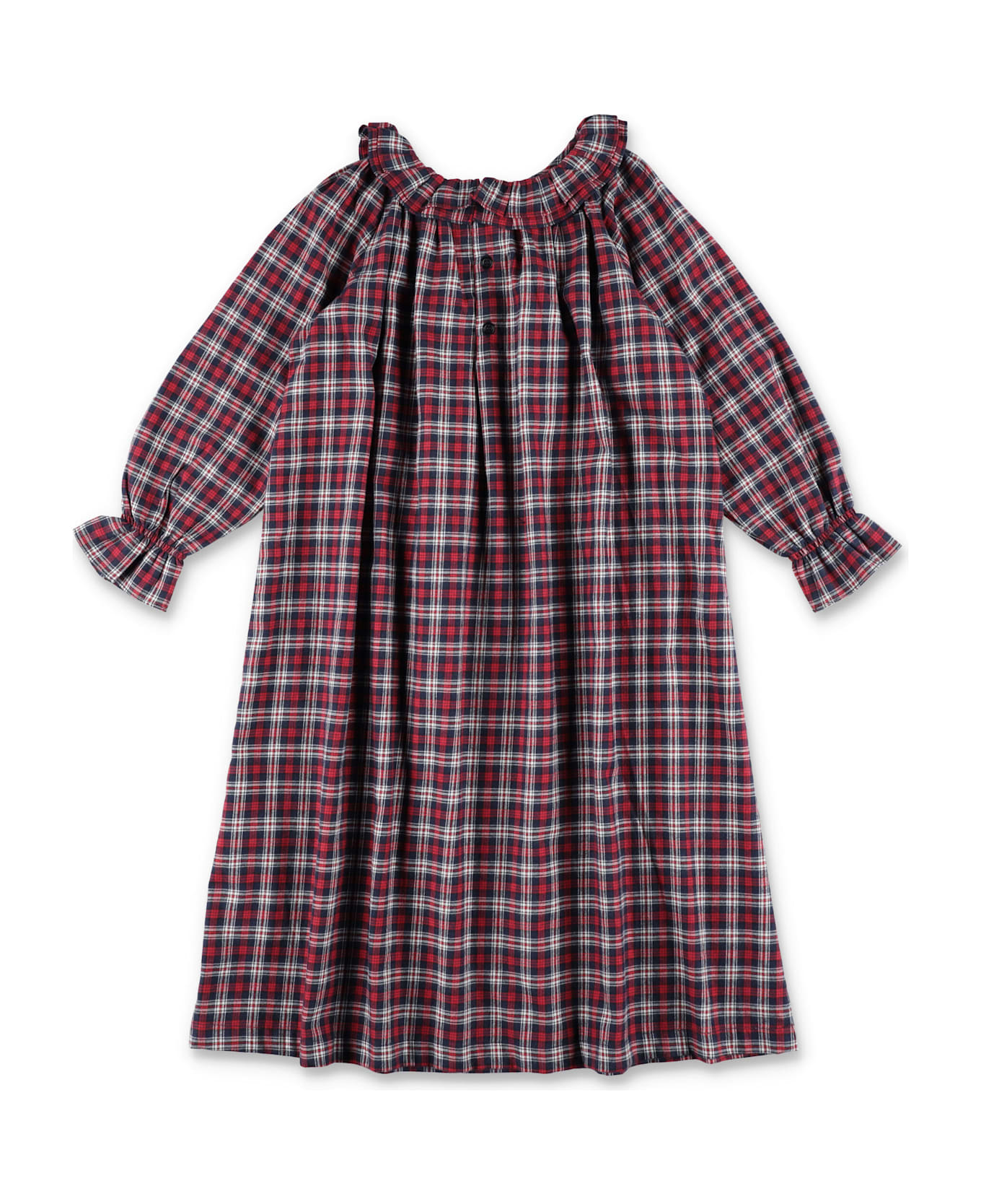 Bonpoint Kid - Blessing Checkered Nightdress - RED