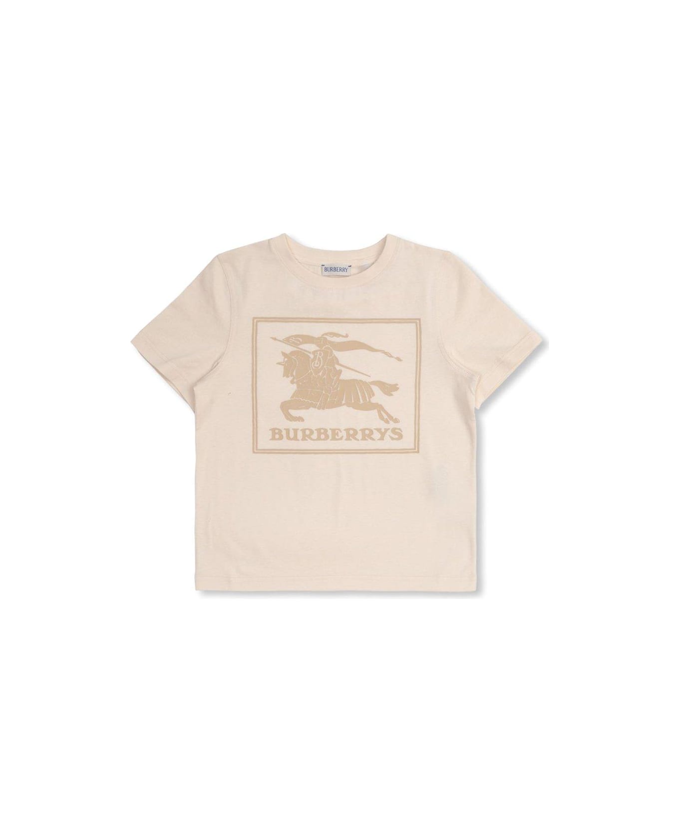 Burberry Equestrian Knight Motif Crewneck T-shirt - Pale Cream Tシャツ＆ポロシャツ