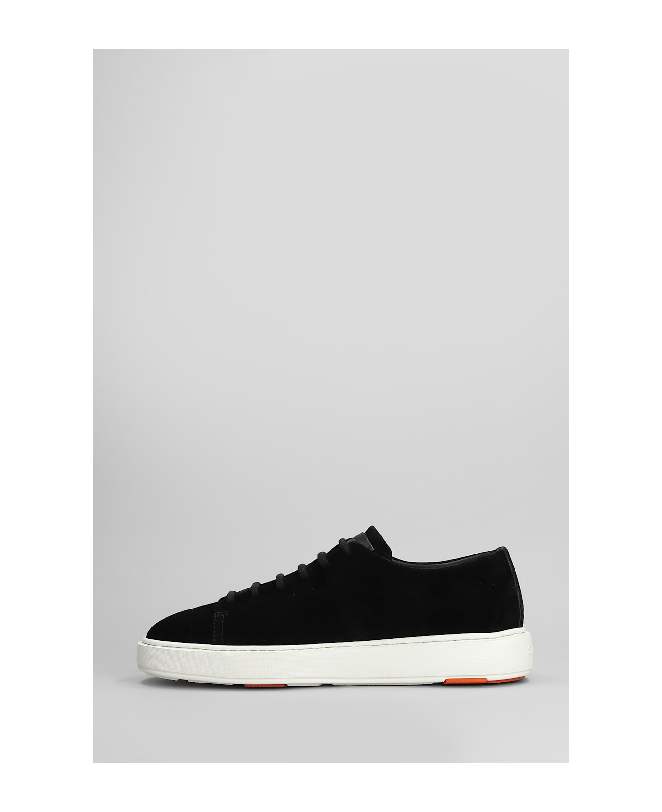 Santoni Drunks Sneakers In Black Suede - black