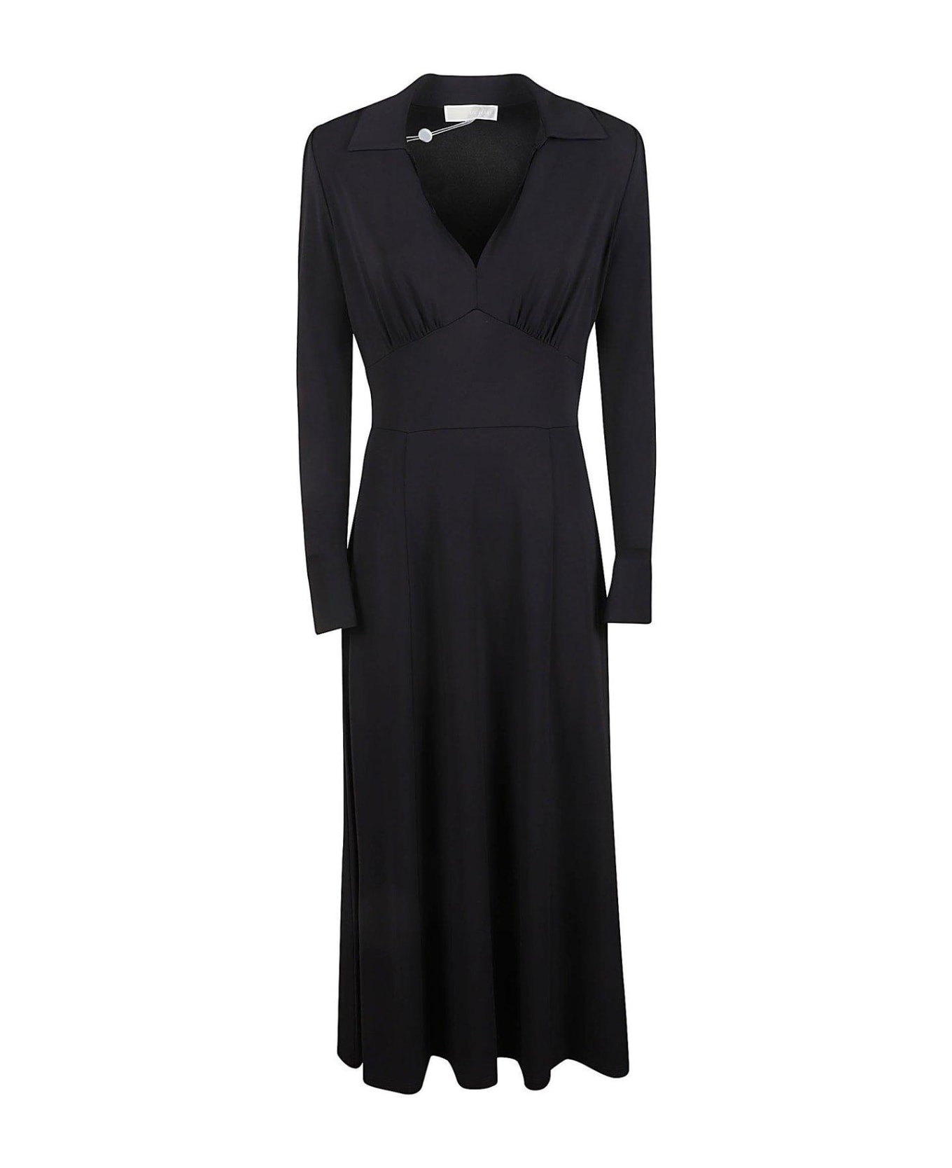 Michael Kors V-neck Long-sleeved Maxi Dress - Black ワンピース＆ドレス