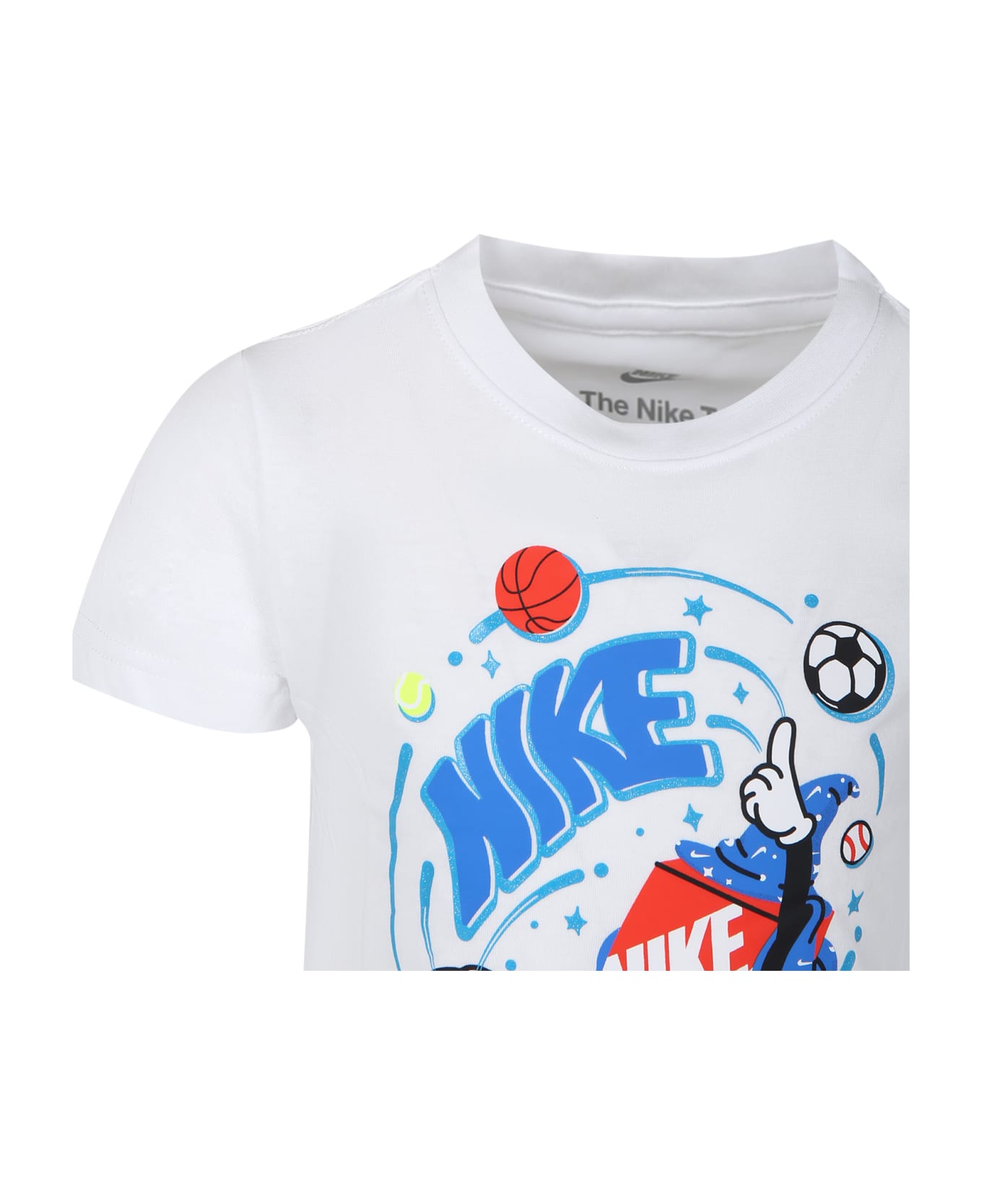 Nike White T-shirt For Boy With Logo - White