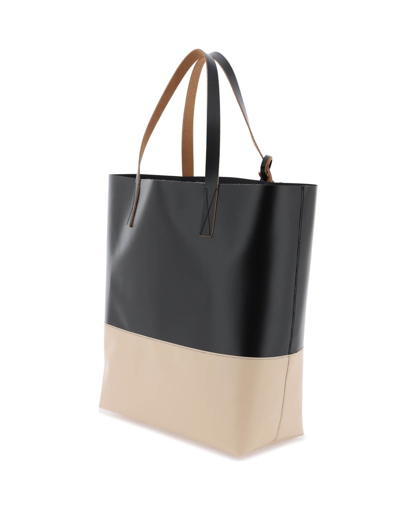 Marni Tribeca Shopping Bag - BLACK CORK (Beige)
