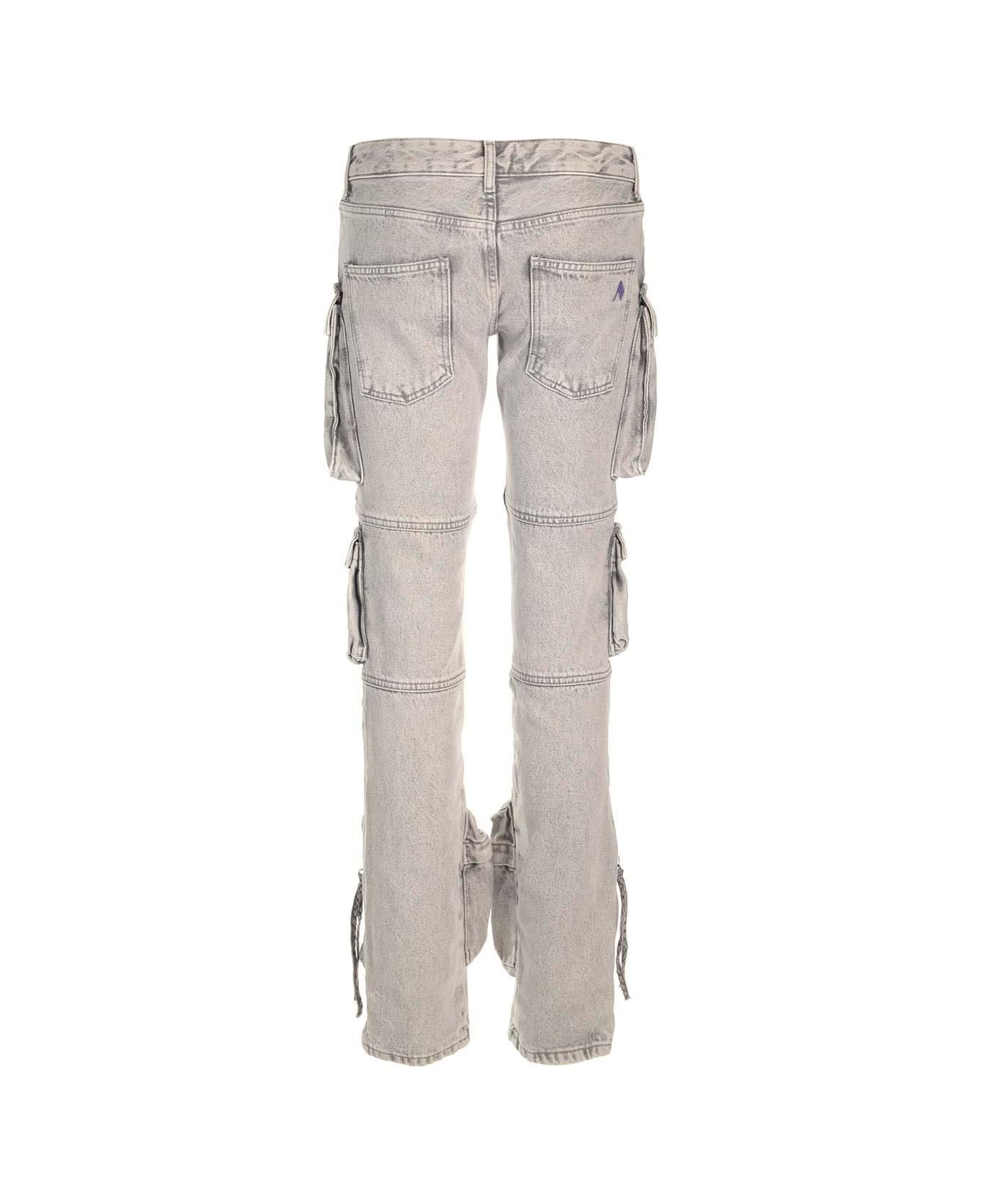 The Attico Low-rise Baggy Jeans - Grey デニム