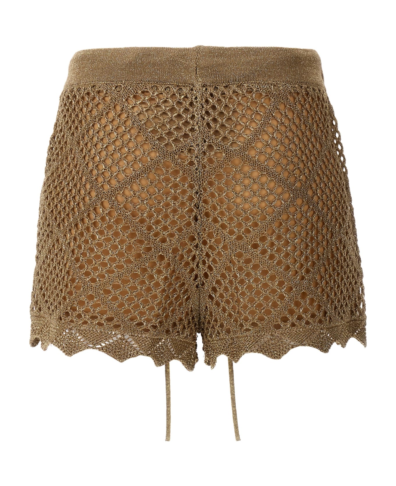 TwinSet Knitted Shorts - Gold