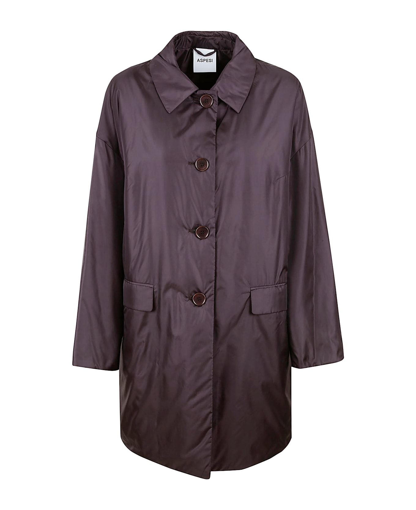 Aspesi Four Buttoned Coat - Brown