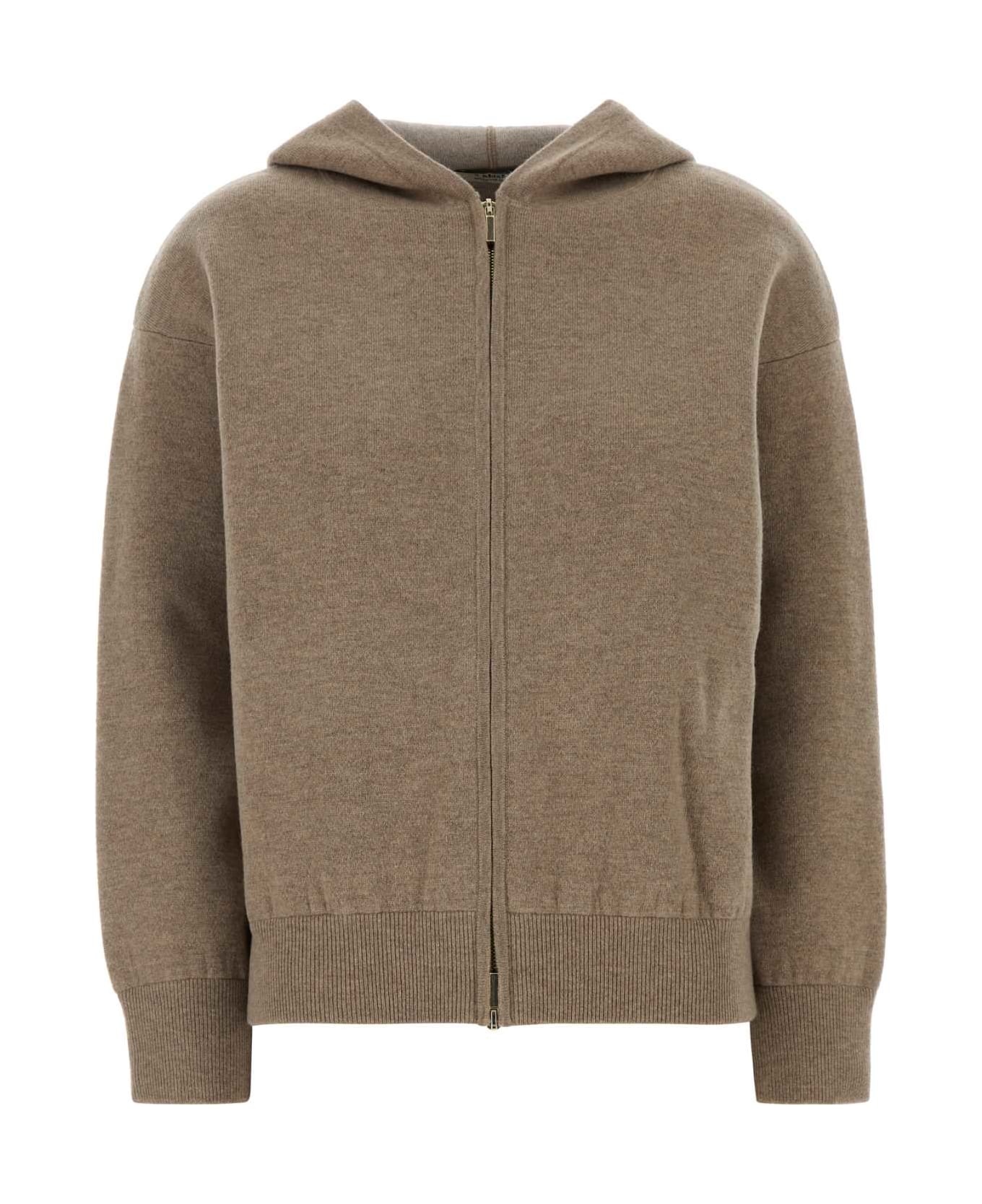 
S Max Mara Cappuccino Stretch Wool Blend Kurt Sweatshirt - BISCOTTO