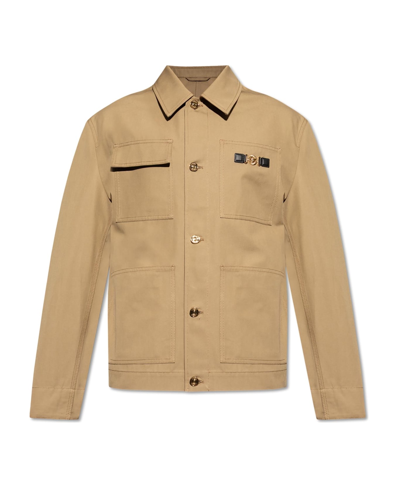 Versace Jacket With Appliqué - Dark sand