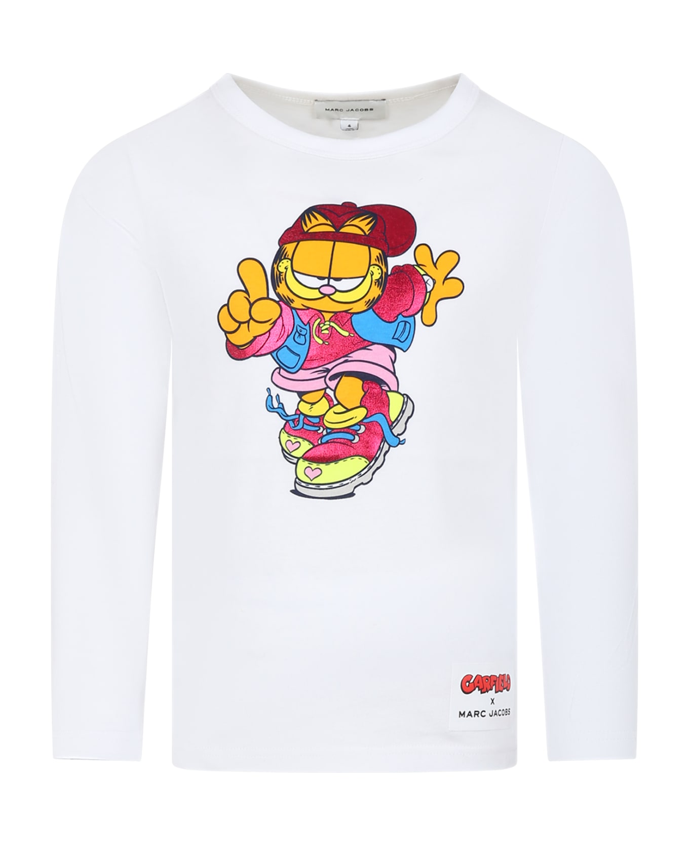Marc Jacobs White T-shirt For Girl With Garfield - White