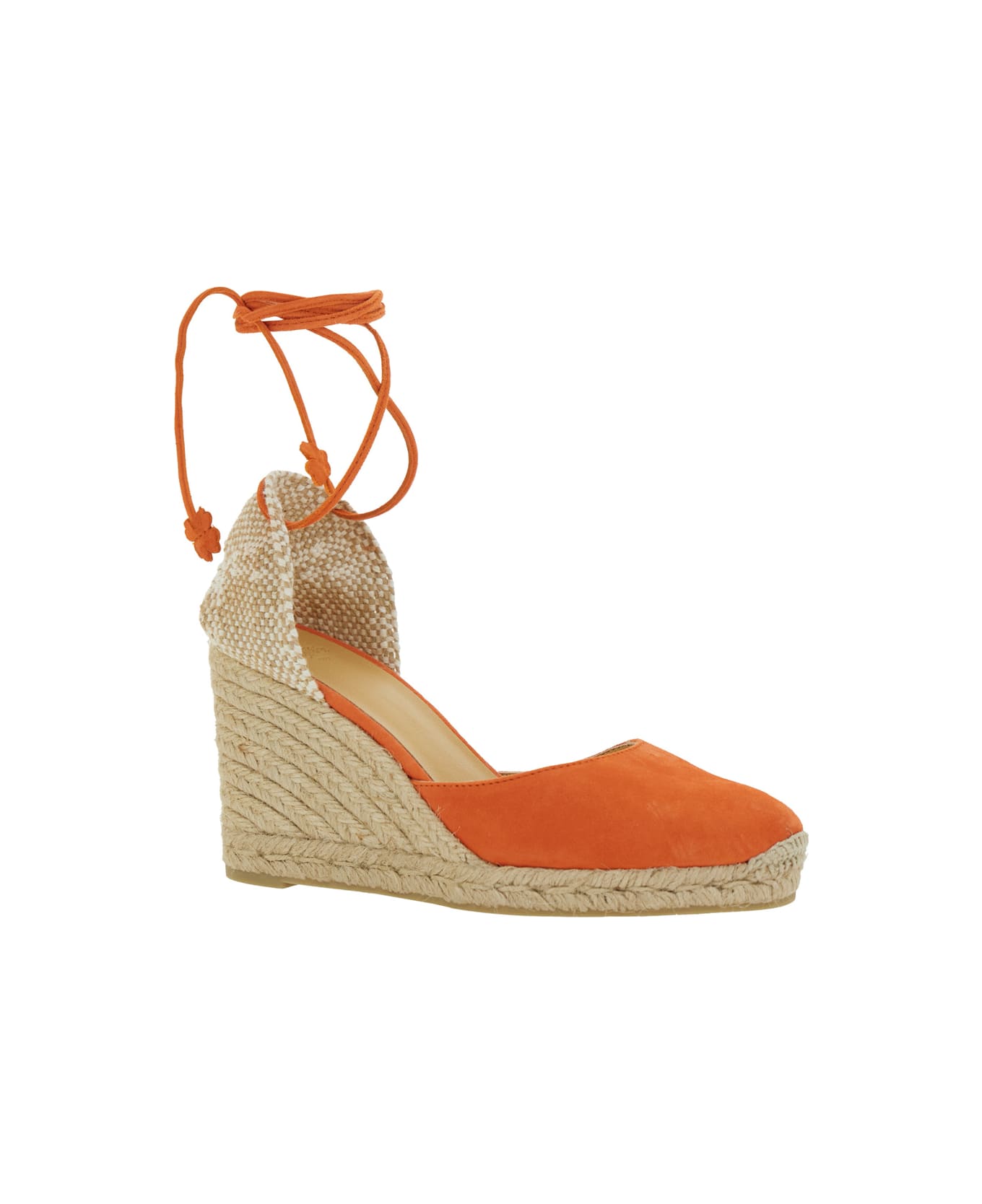 Castañer 'carina' Orange And Beige Espadrilles With Wedge