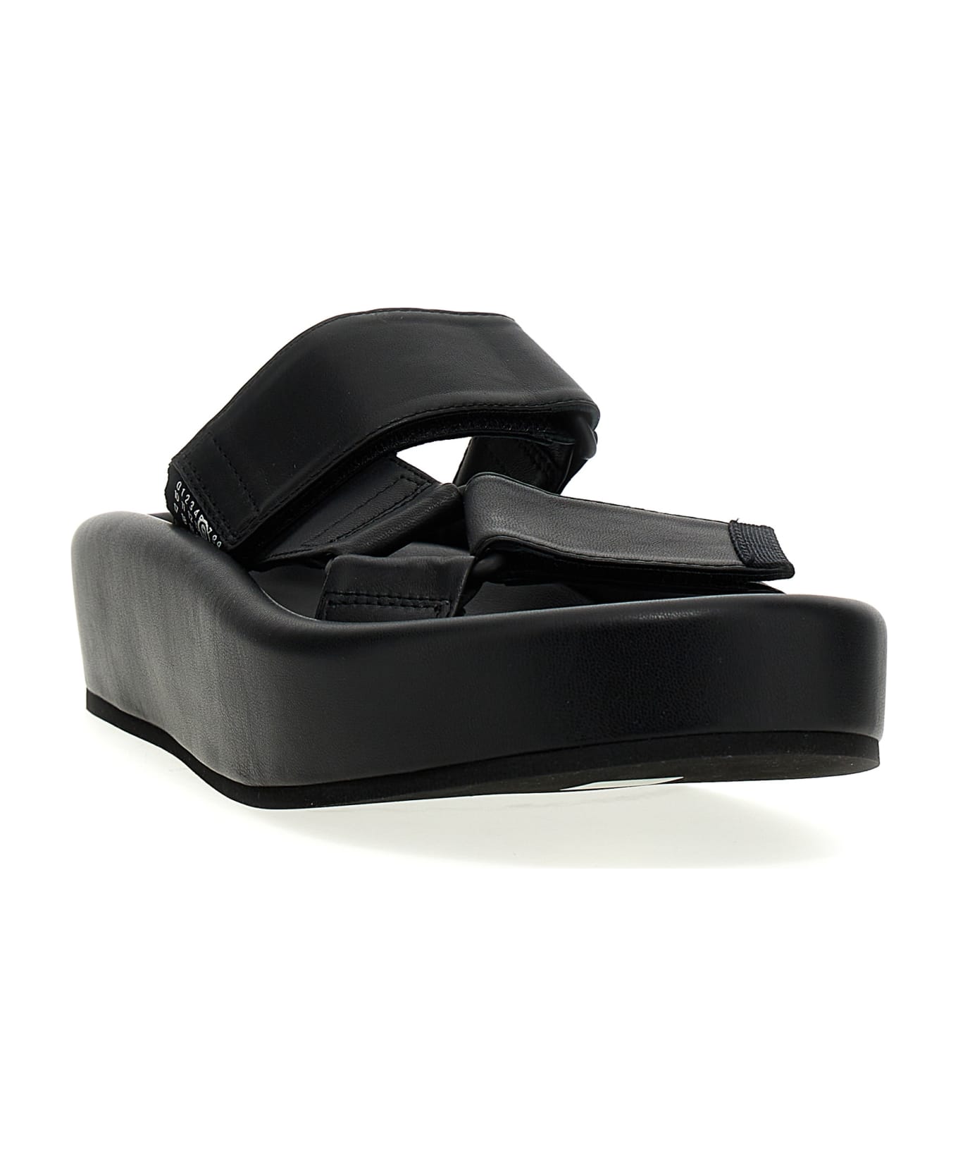 MM6 Maison Margiela Leather Sandals - Black   その他各種シューズ