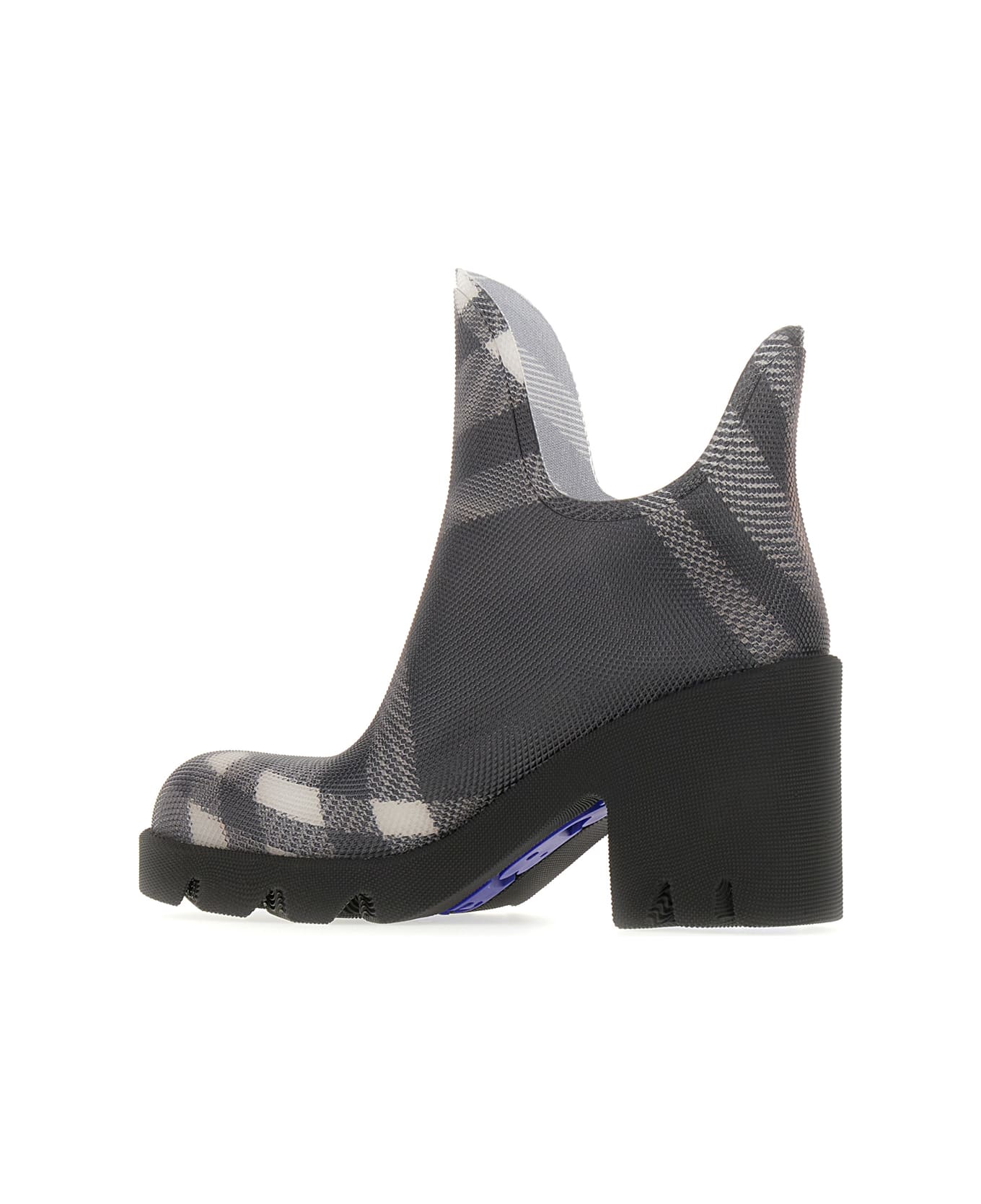 Burberry Printed Rubber Marsh Ankle Boots - BLACKIPCHK