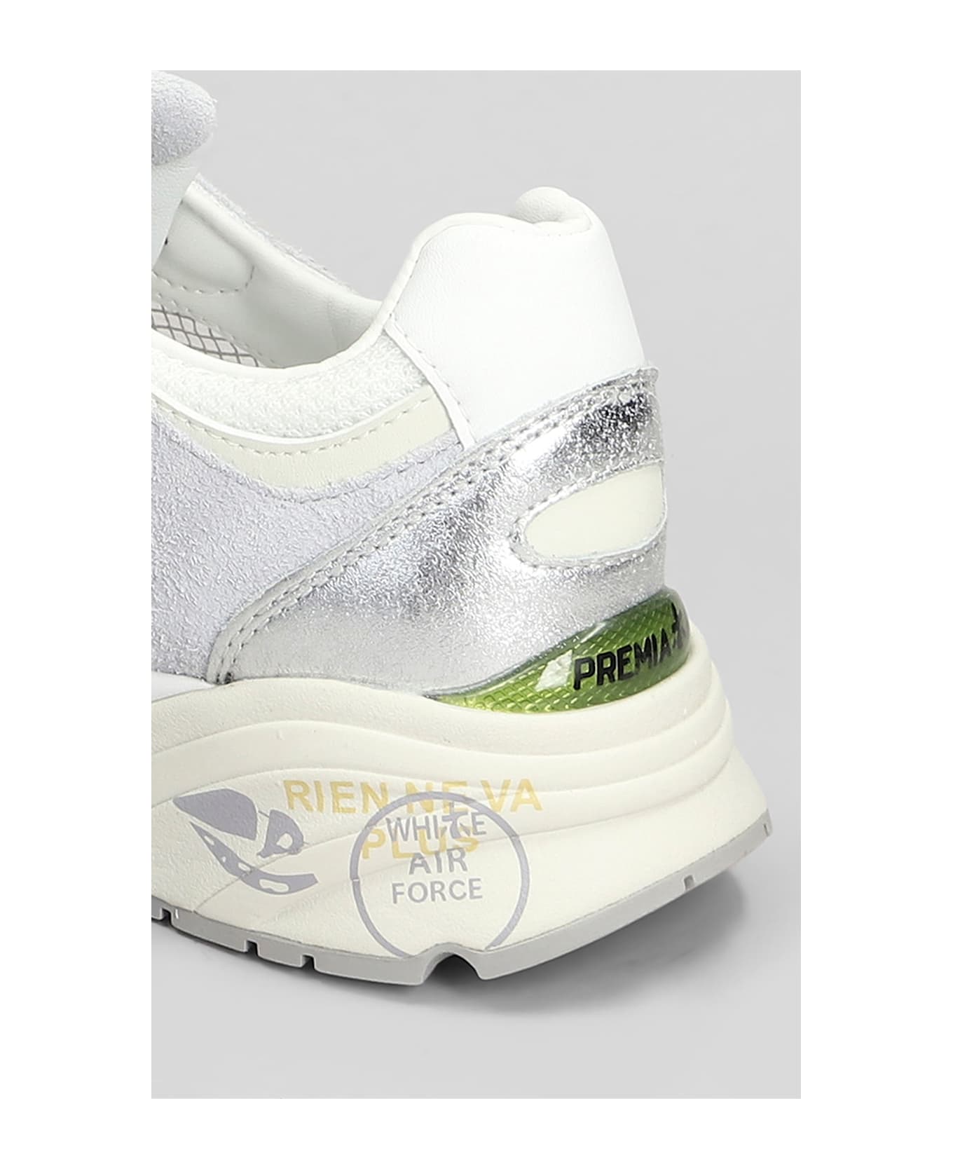 Premiata Mase Sneakers In Grey Suede And Fabric - grey