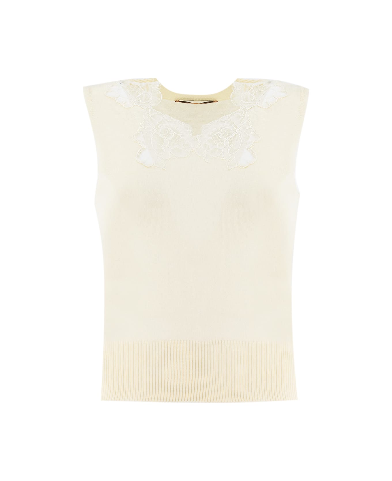 Ermanno Scervino Top - SNOW WHITE/OFF WHITE