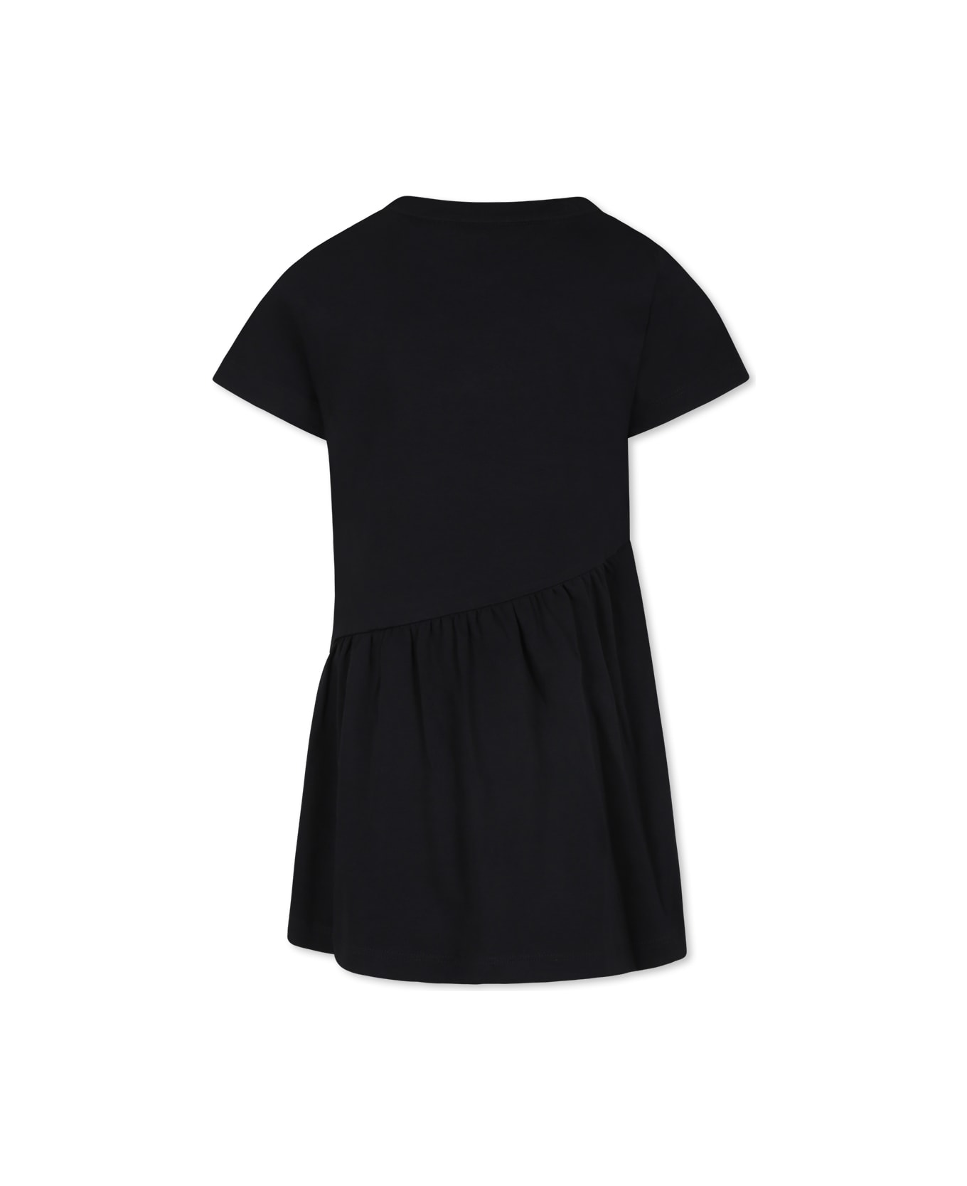 Givenchy Black Dress For Girl With Logo And Rhinestones - Black