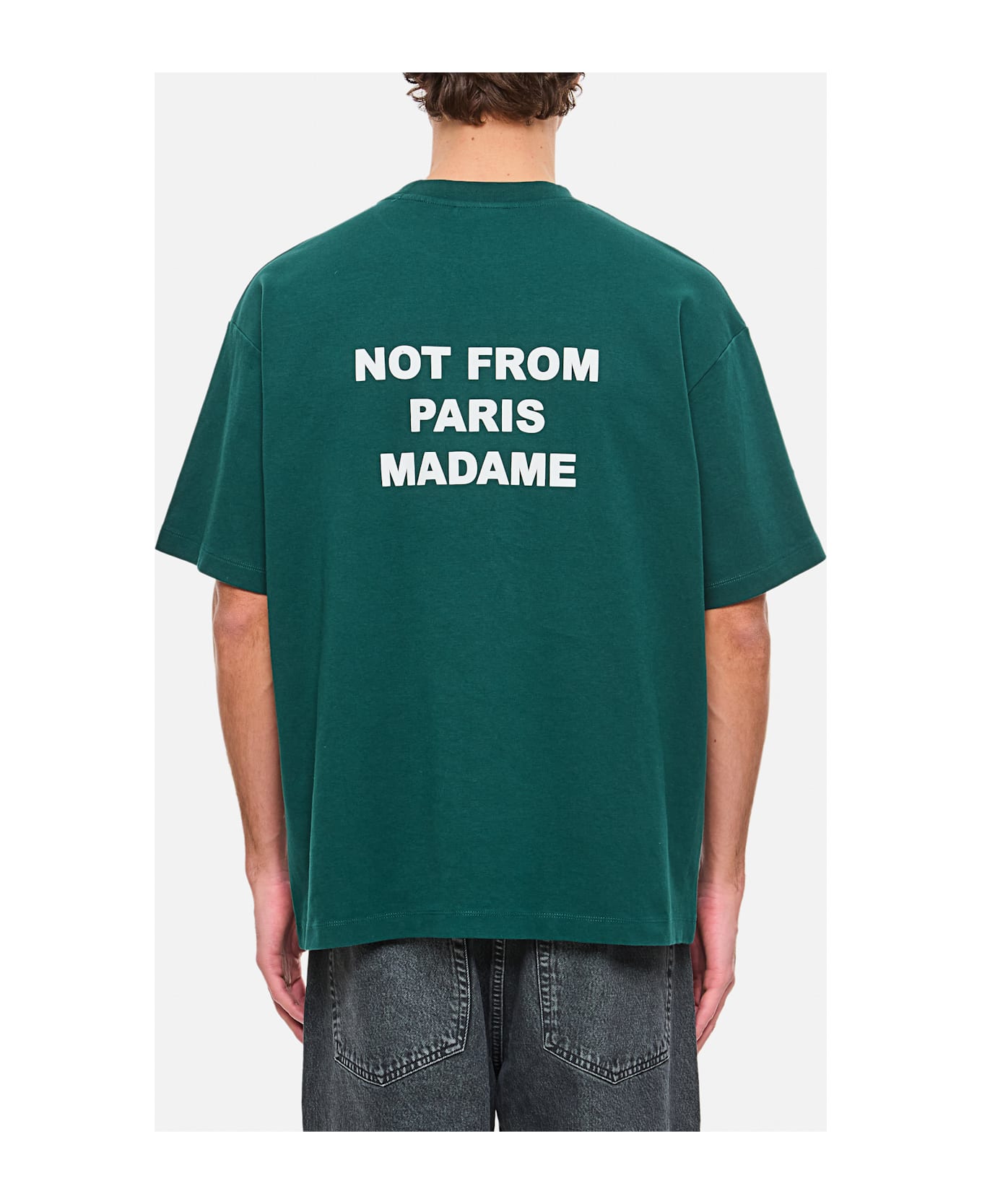 Drôle de Monsieur T-shirt Slogan - Green