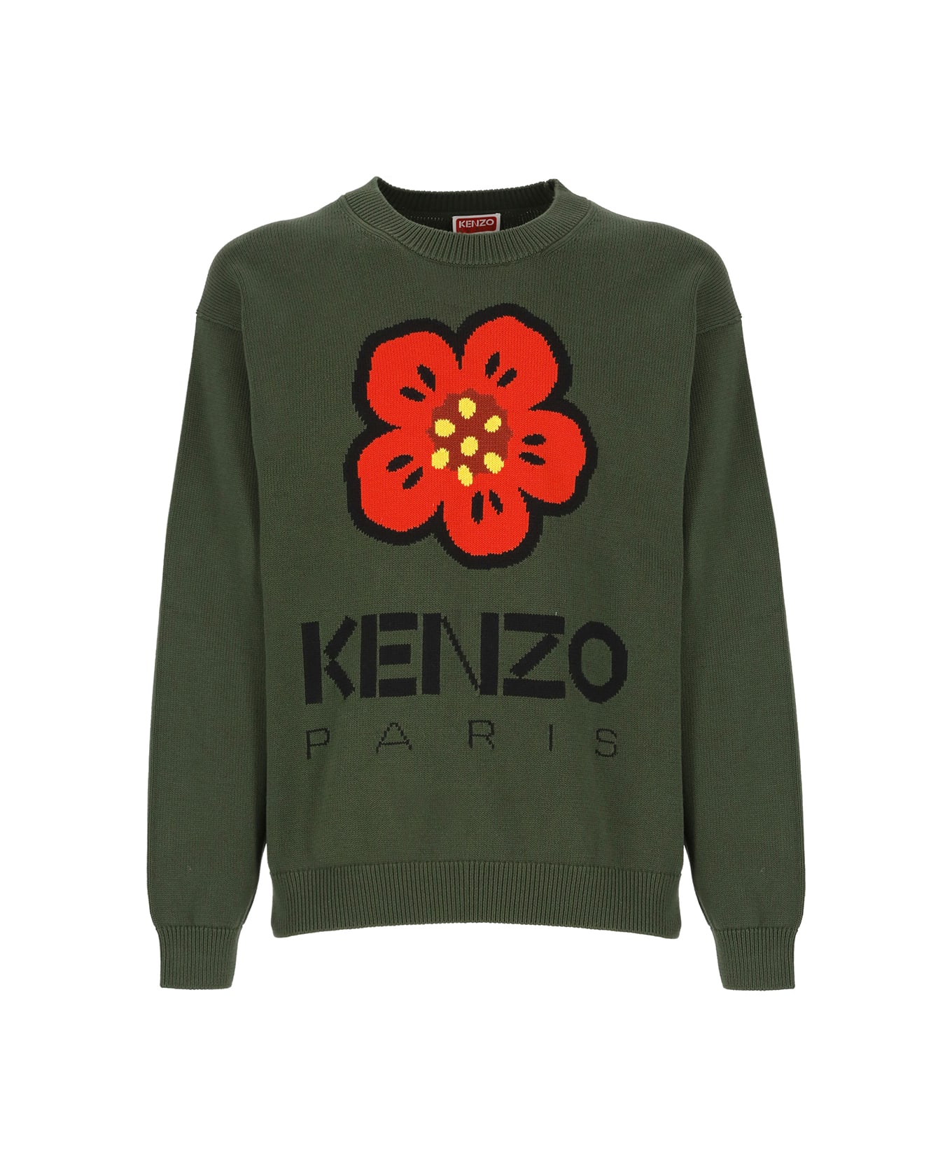Kenzo Boke Flower Sweater - Green ニットウェア
